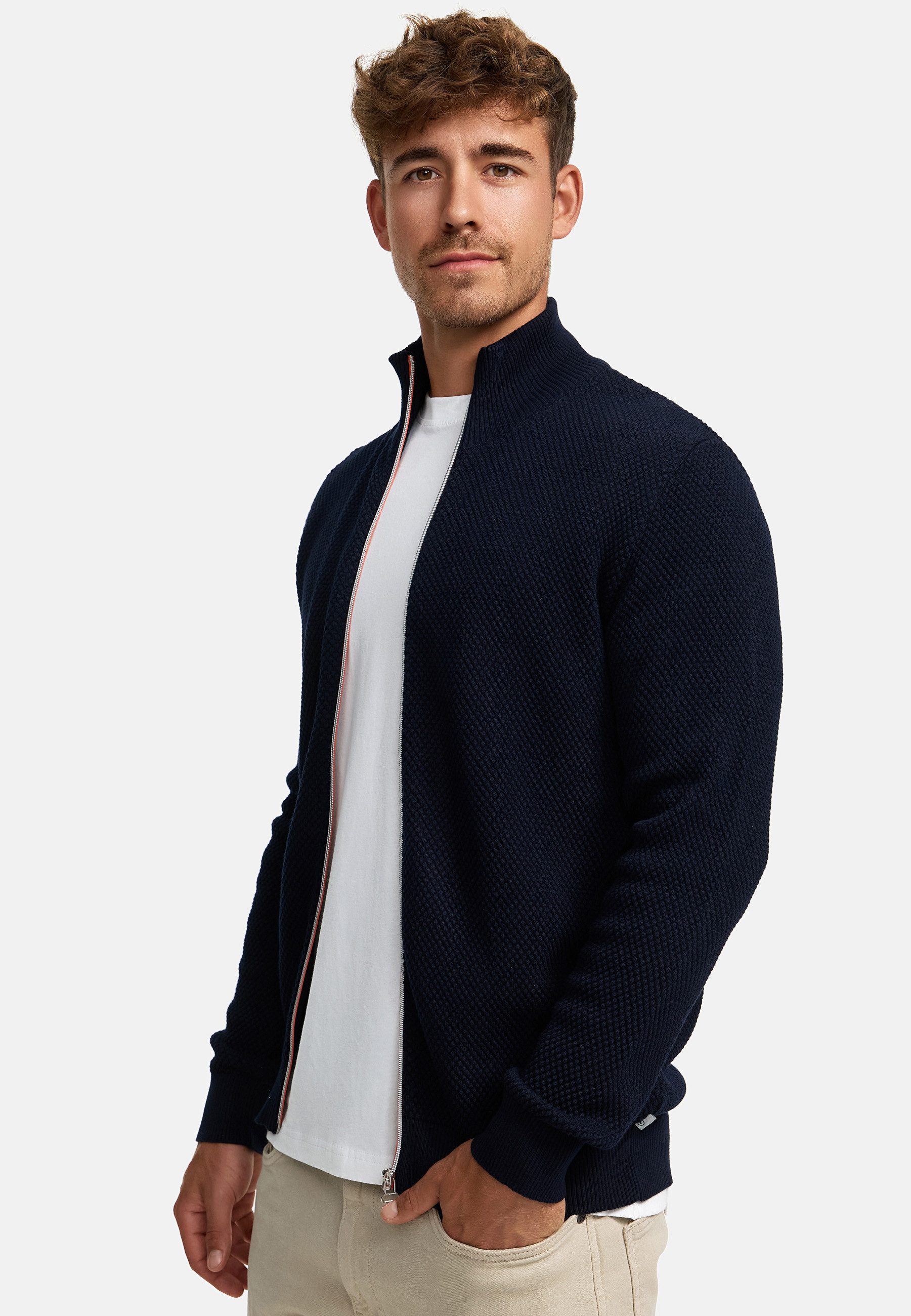 Kronstadt Strickjacke Herren KSErik Herrenstrickjacke Feinstrickjacke mit Stehkragen
