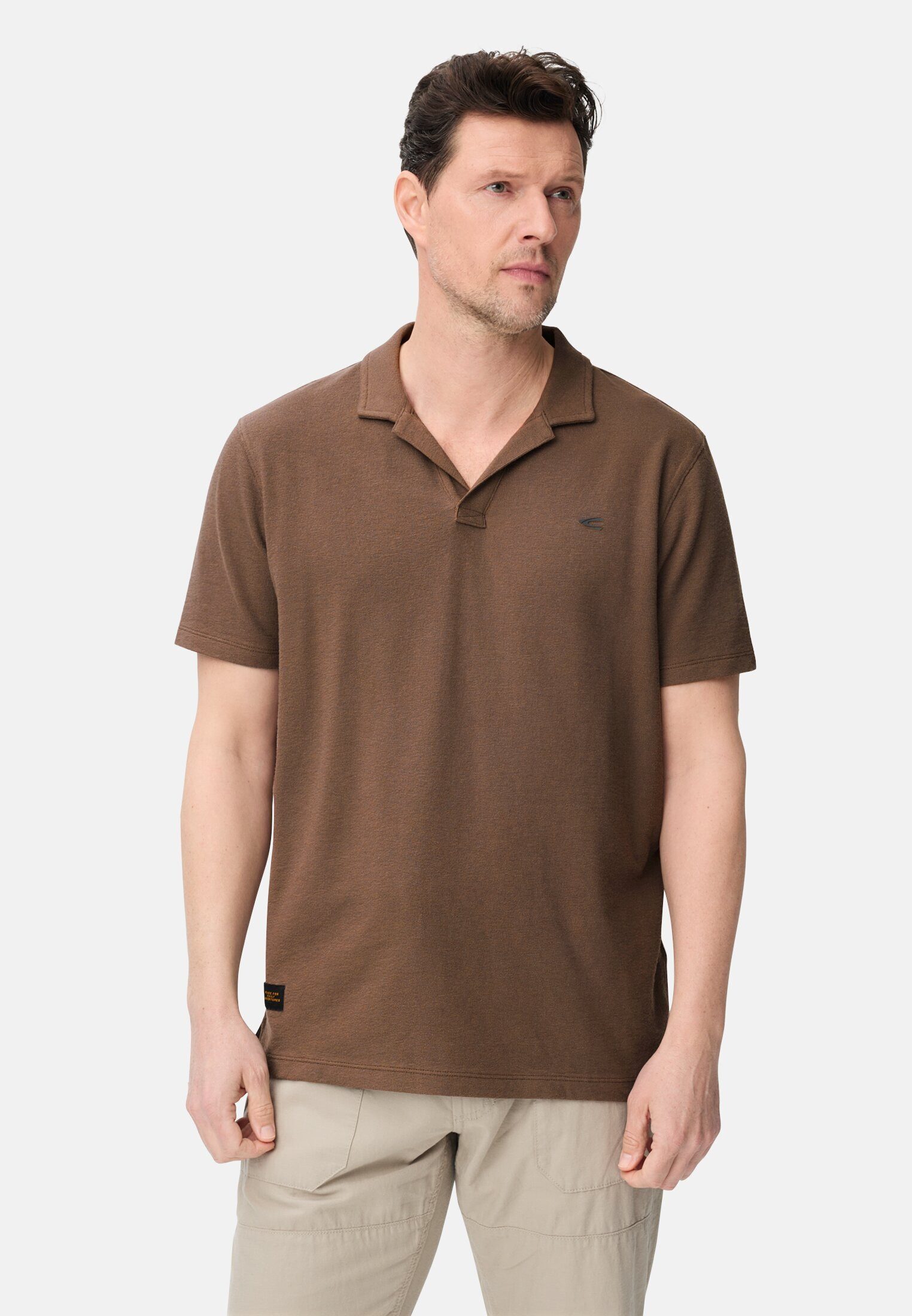 camel active Poloshirt Poloshirt aus reiner Baumwolle Kurzarm Shirts_Poloshirt