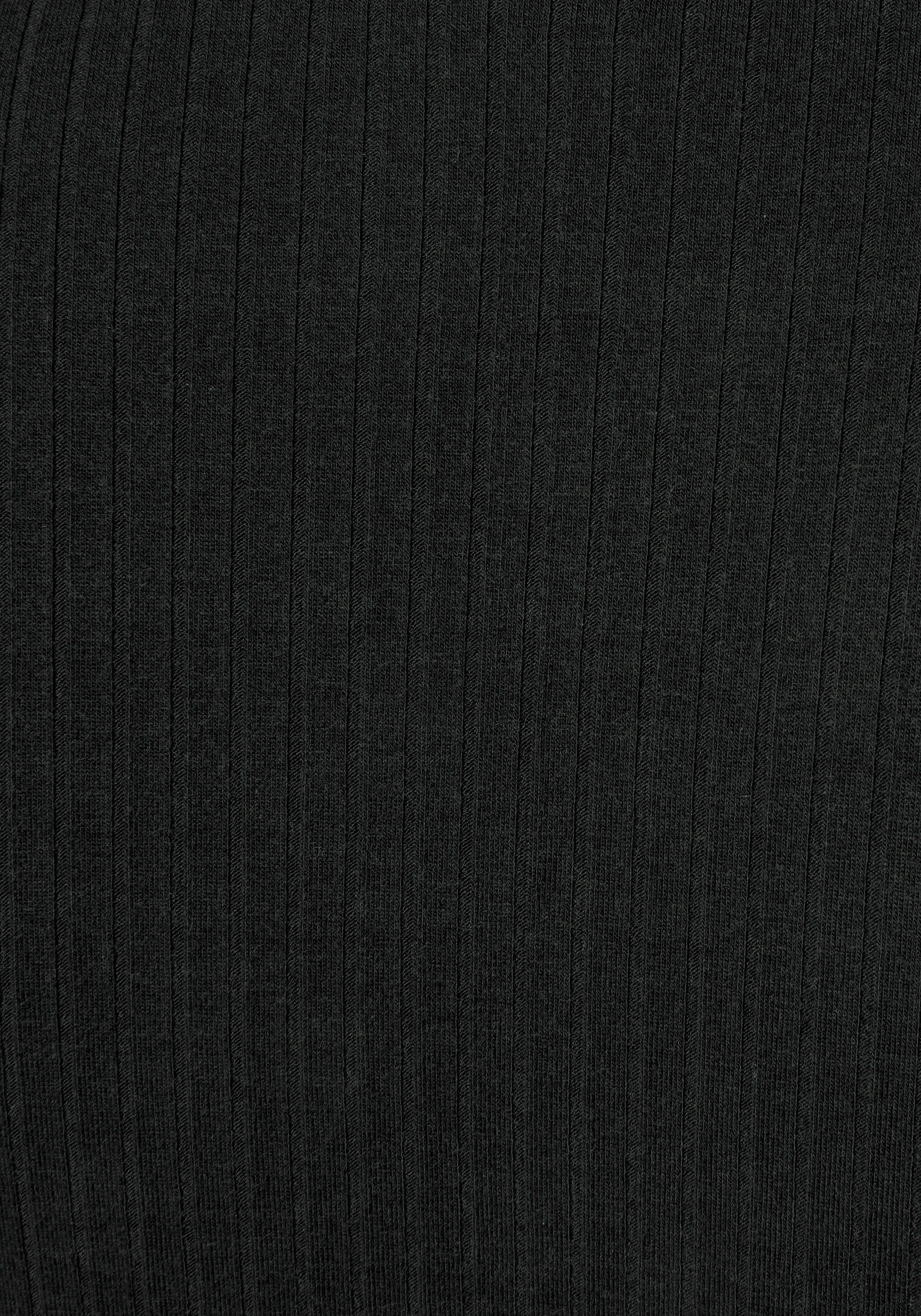 LASCANA Midikleid (mit Bindegürtel) aus Rippware, Wickelkleid mit Beinschlitz, casual-chic