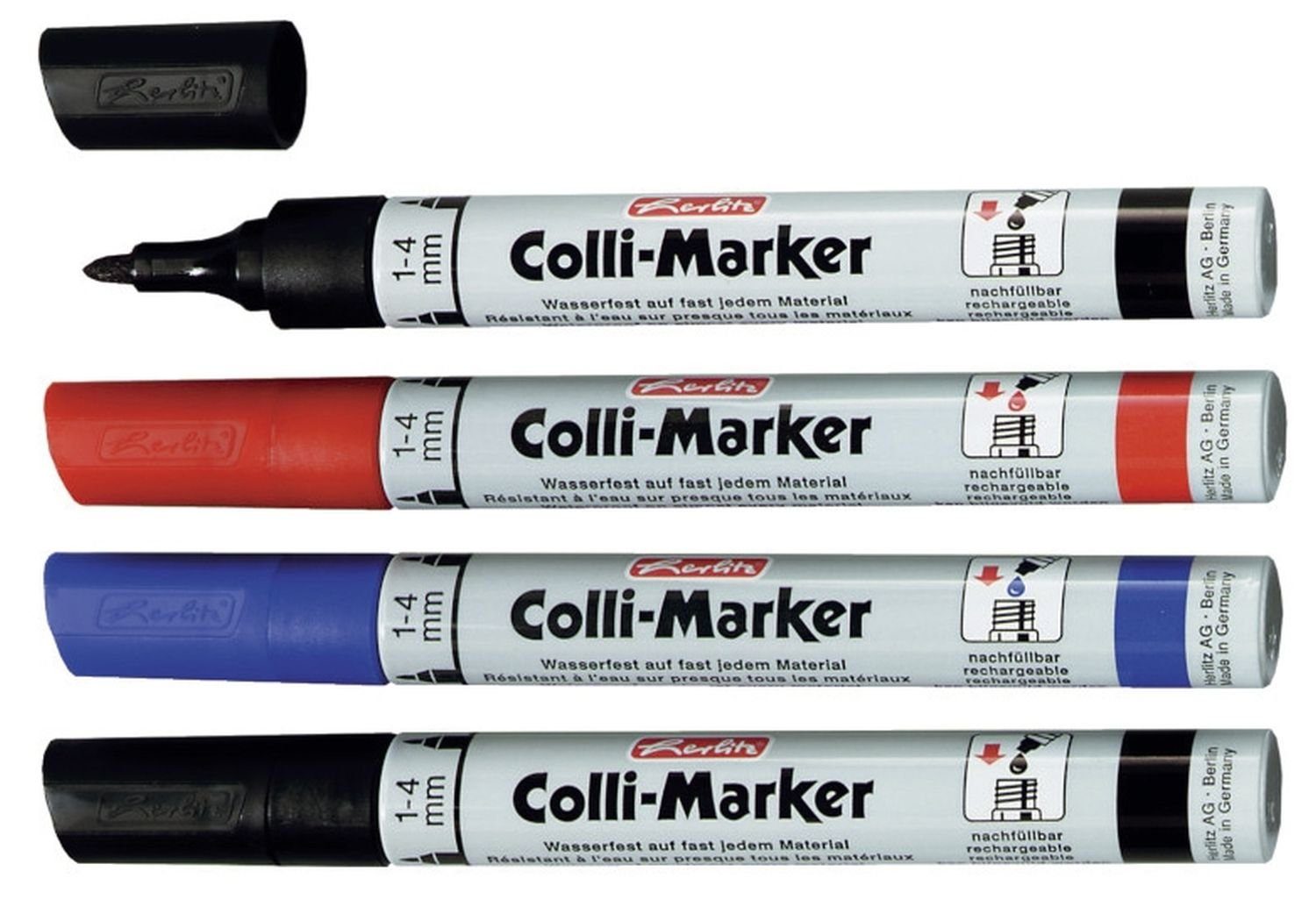 Marker 5x Permanentmarker Colli Colli-Marker Permanentmarker farbsortiert 10