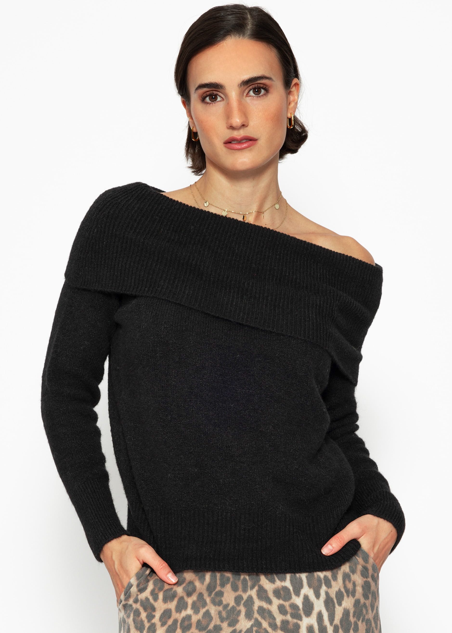 Strickpullover Oversize Pullover Dunkelblau Koton Strickpullover