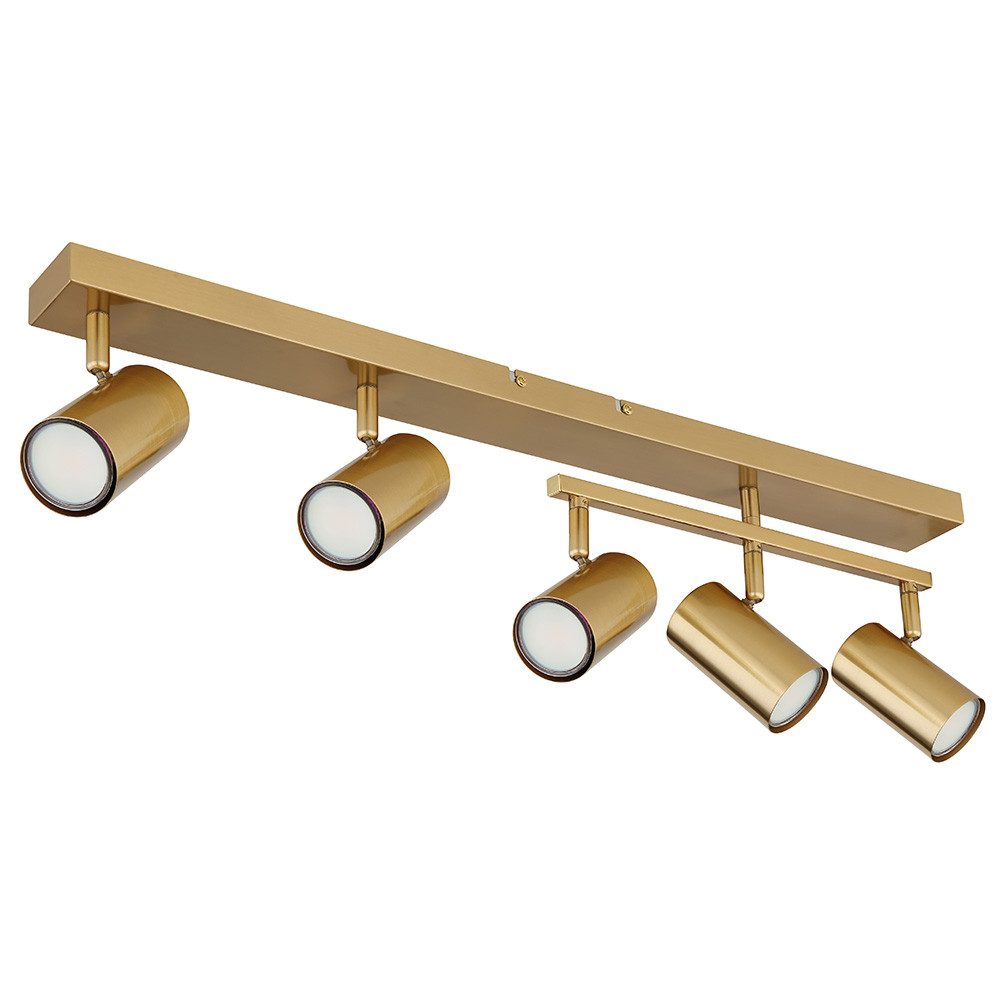 GLOBO LIGHTING Deckenspot, LED-Leuchtmittel fest verbaut, Deckenleuchte Spotleuchte Deckenlampe Metall Gold Dreh-Schwenkbar