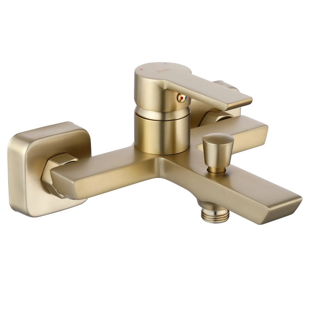 wohnwerk.idee Wannenarmatur Badewannenarmatur Argus Gold Matt Schwarz Matt Gold poliert