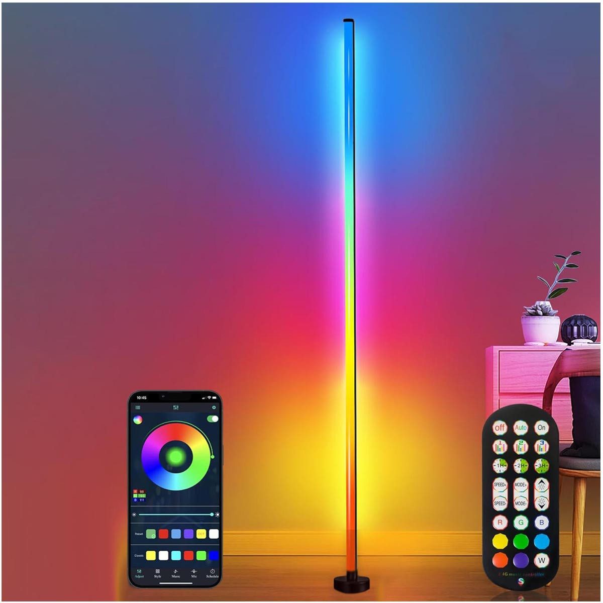 LED Stehlampe LED Stehlampe Wohnzimmer 16 Millionen Farben Stehlampen Musikmodus