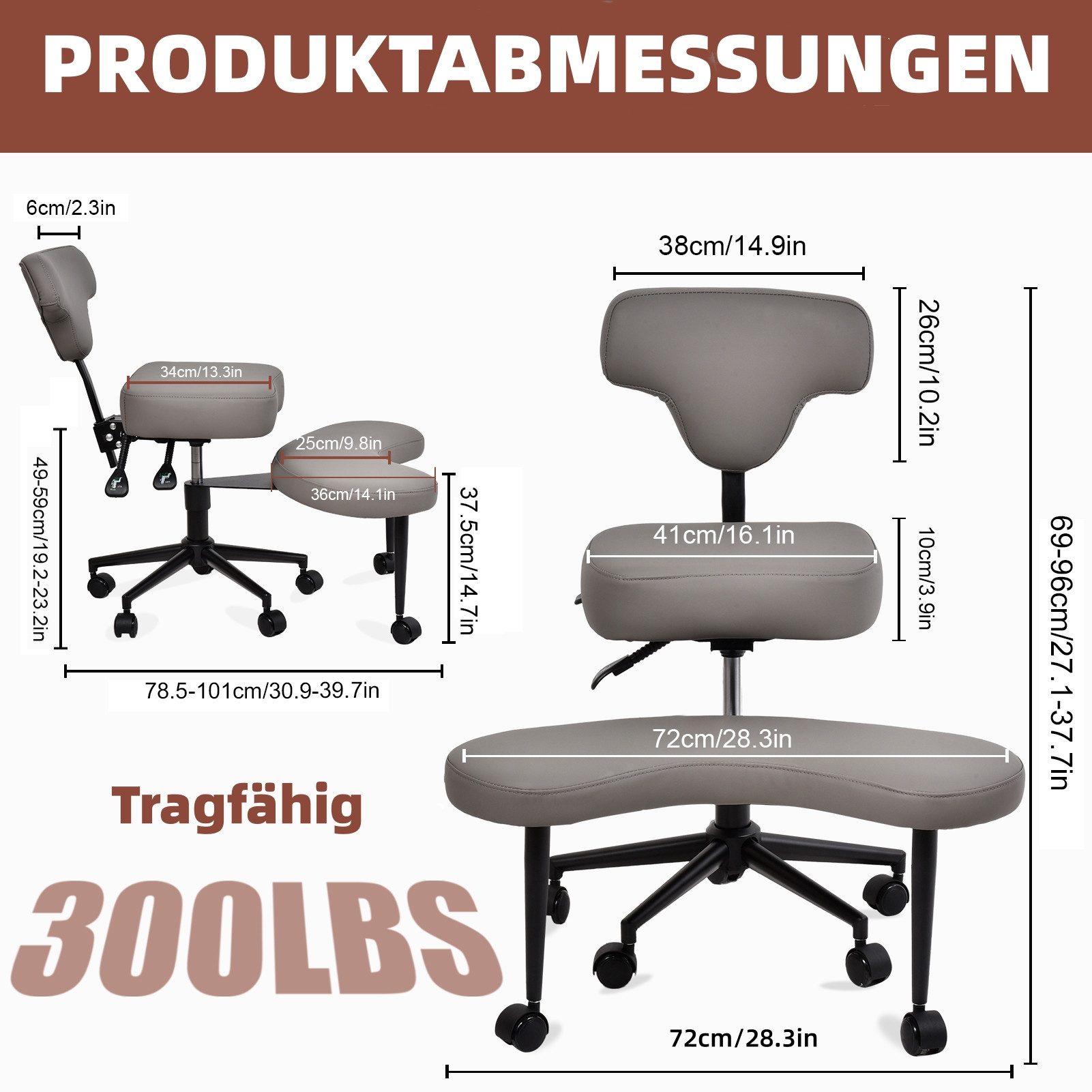 Vellora Bürostuhl Schwebezustand schwarz und braun günstig online kaufen