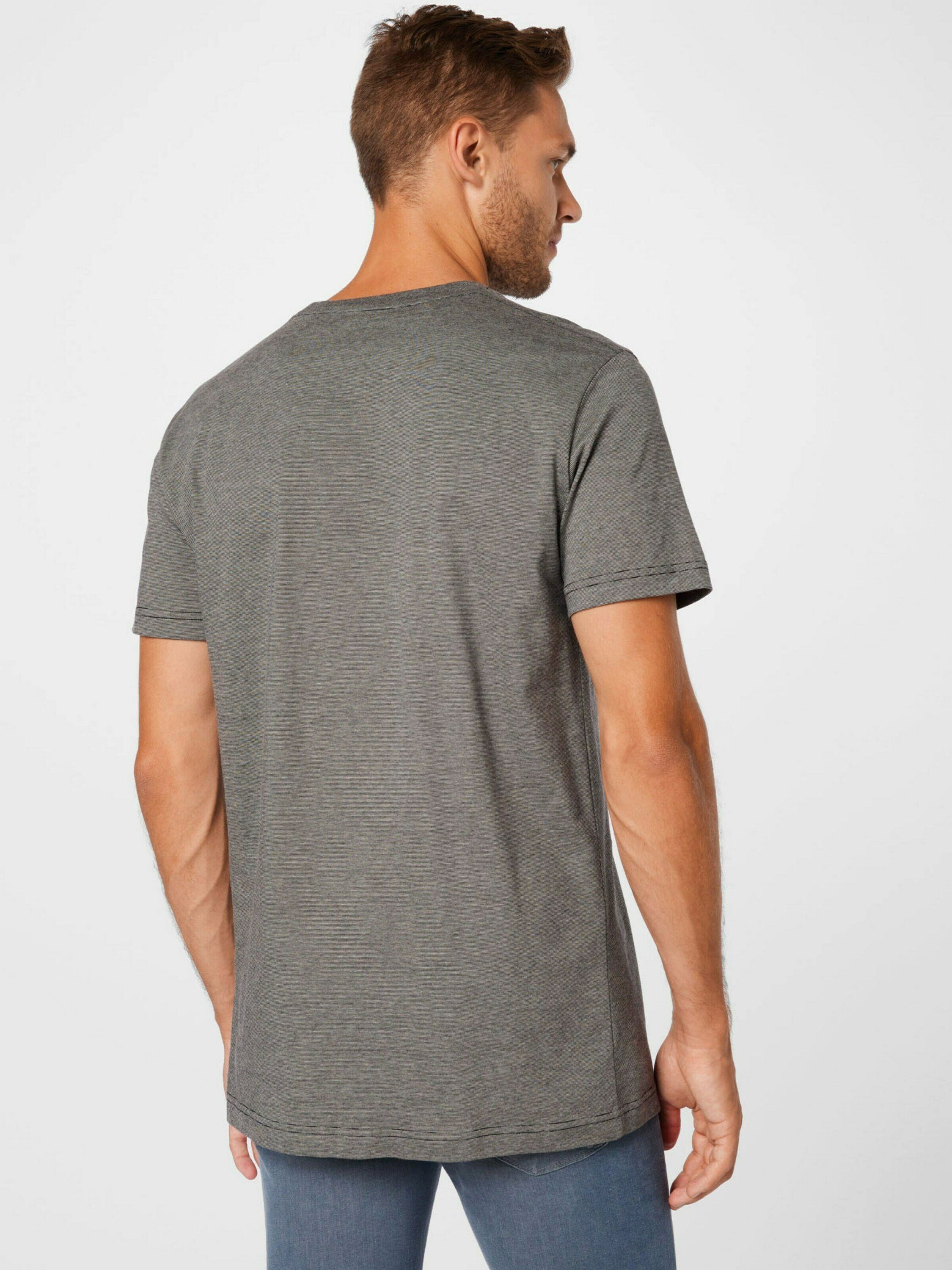 SELECTED HOMME T-Shirt 16080418 Light Black Grey Norman (1-tlg)