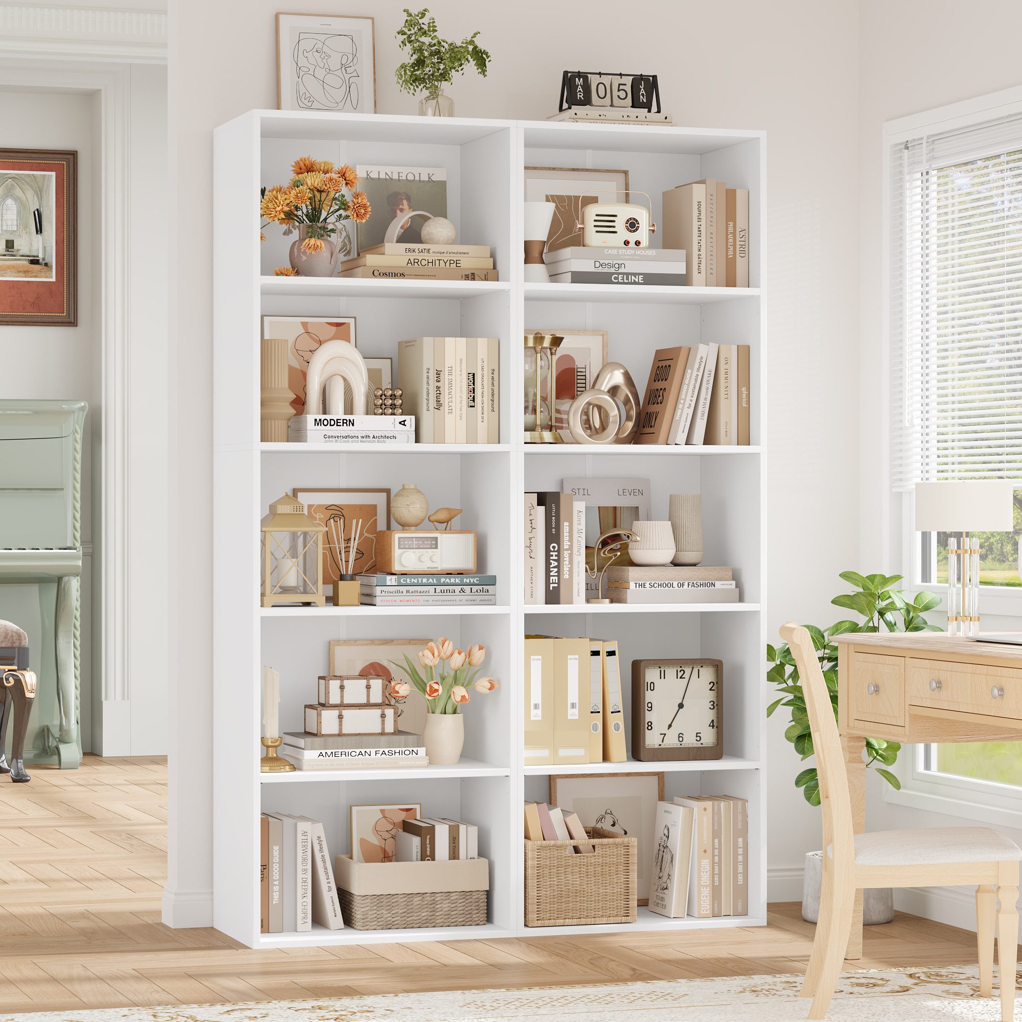 Homfa Bücherregal Regal mit 5 Fächern, günstig online kaufen
