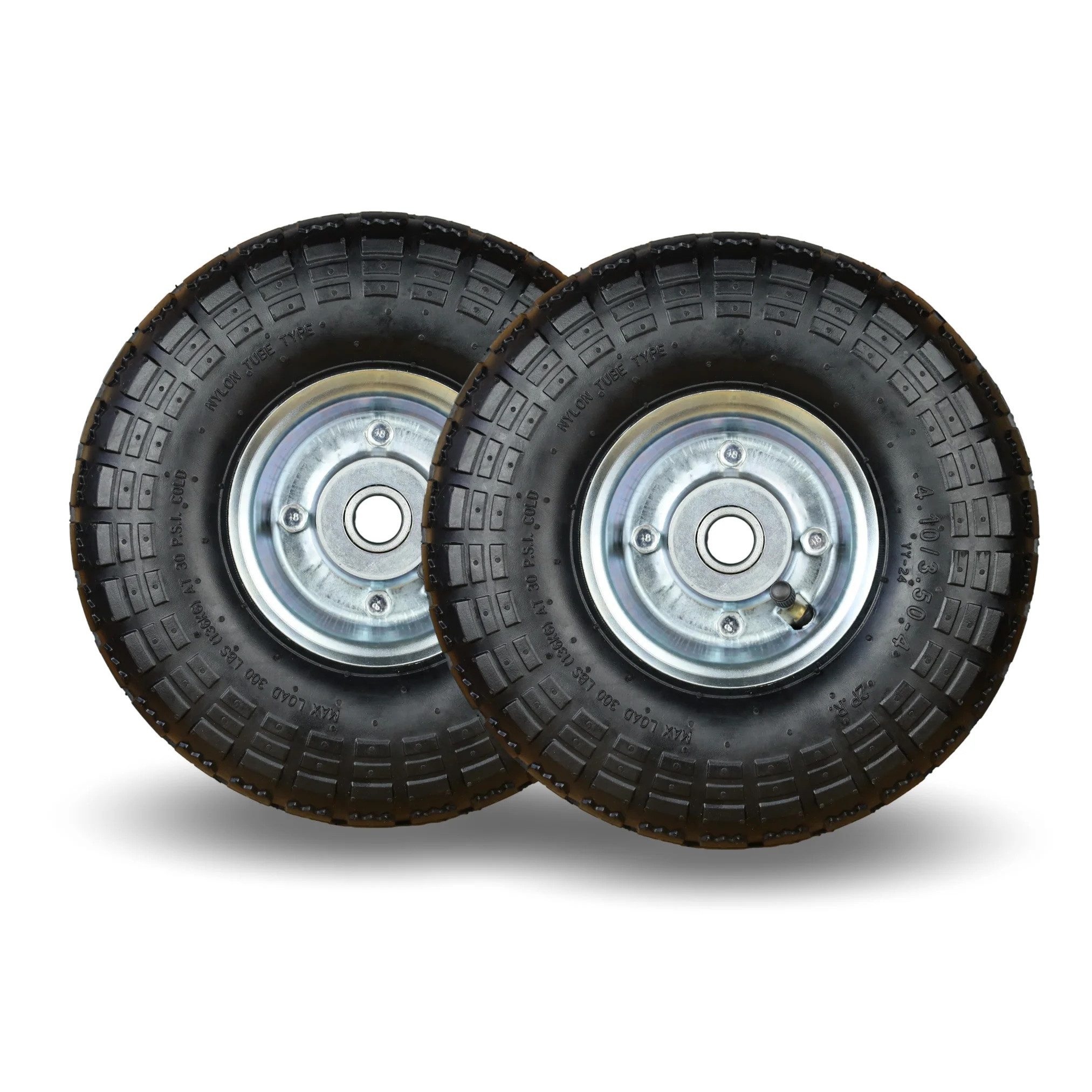 Frosal Ersatzrad 2 x FROSAL Luft-Rad Stahlfelge Silber 20 mm Bollerwagen Sackkarre (2 St)