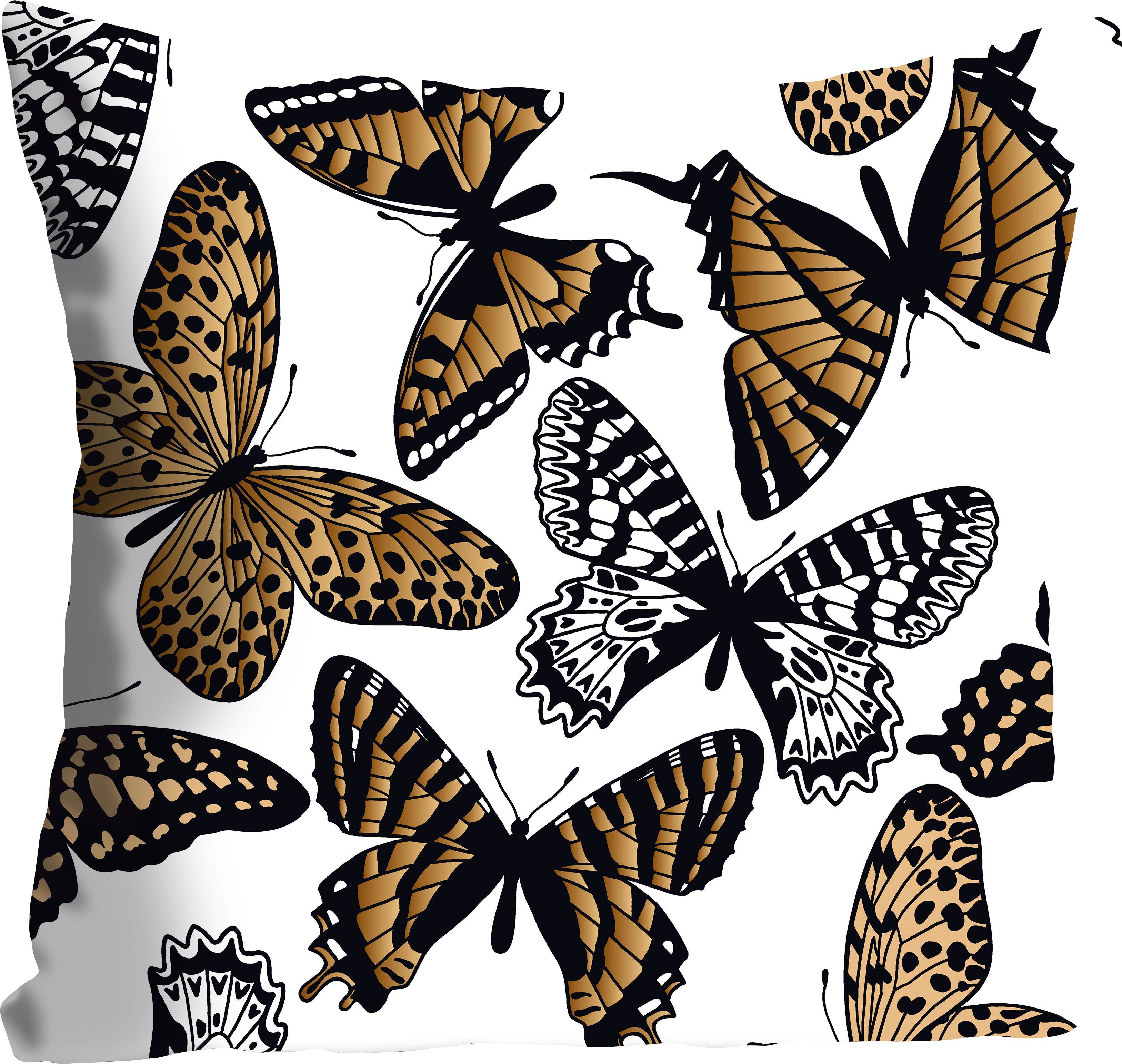 queence Schmetterlingen, Stück 1 Butterfly, braunen mit ohne Füllung, Kissenhülle Dekokissen