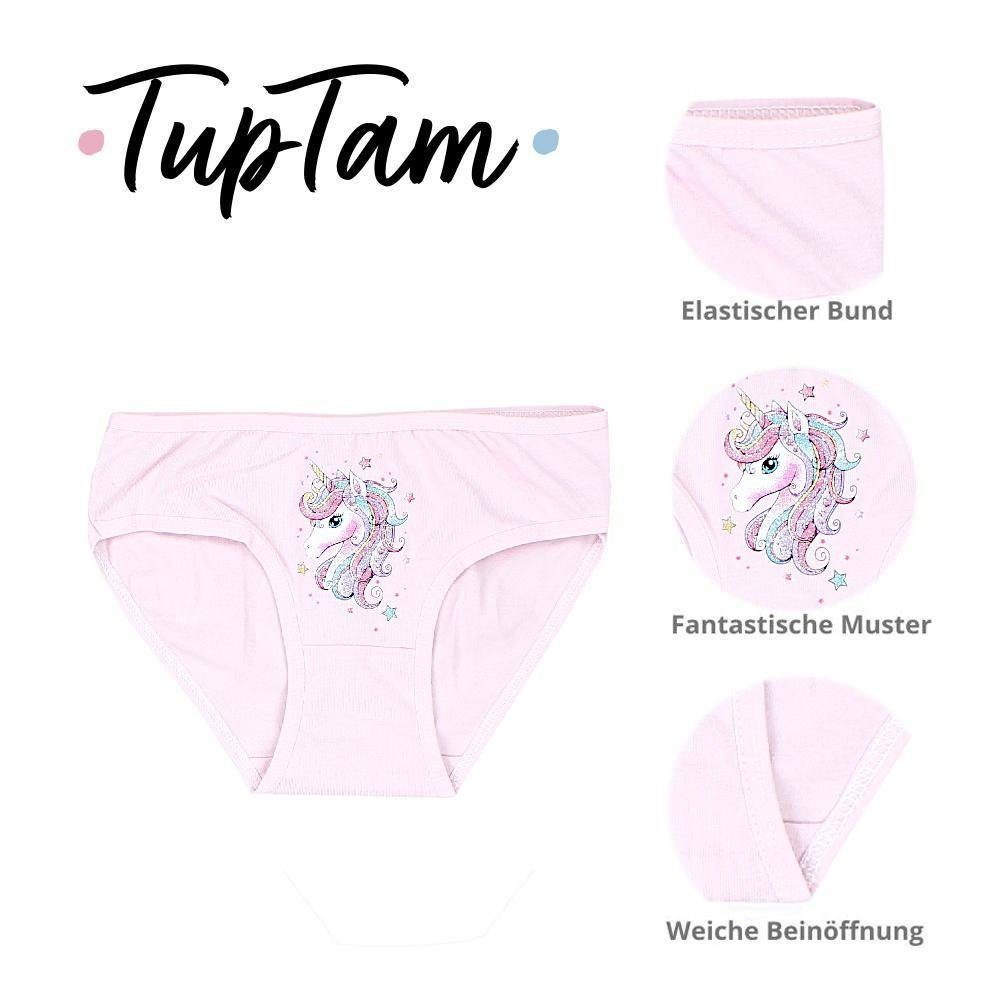 TupTam Bunte Pack Mädchen 10er Slip Slips Einhorn Farben TupTam mit Aufdruck
