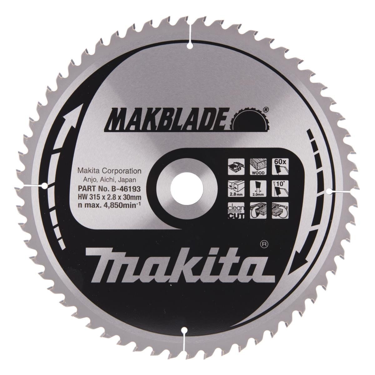 Thumbnail - Makita Akku-Multifunktionswerkzeug Kreissägeblatt MAKBLADE TCT TCT 315 x 30 mm 60 Zähne, Produkt, Makita, Makita Werkzeu...