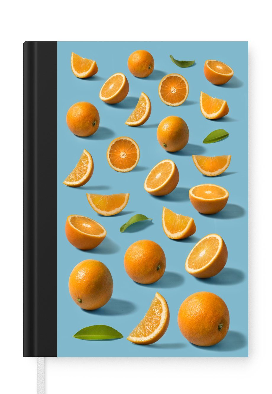 MuchoWow Notizbuch Orange - Stilleben - Obst, Journal, Merkzettel, Tagebuch, Notizheft, A5, 98 Seiten, Haushaltsbuch