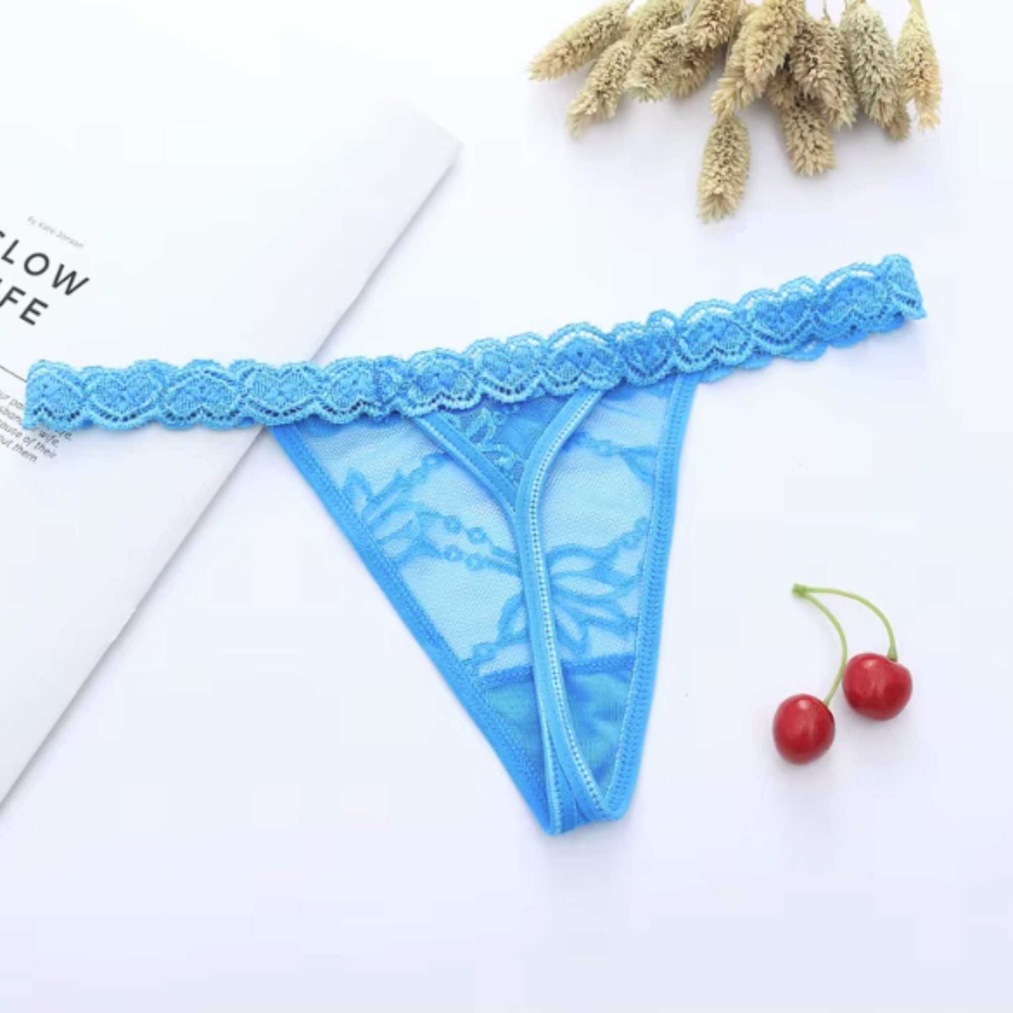 NEXORA Stringtanga Tanga, String, Damenunterwäsche, Spitzenstring, Dessous Onesize mit elastischem Bund, passt sich Ihrem Körper optimal an