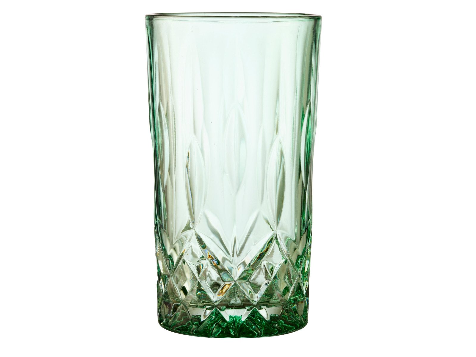 LYNGBY-GLAS Gläser-Set Highball Sorrento Longdrinkglas grün 380ml Set4, Glas, Highball Sorrento 38 cl 4 Stck. Grün