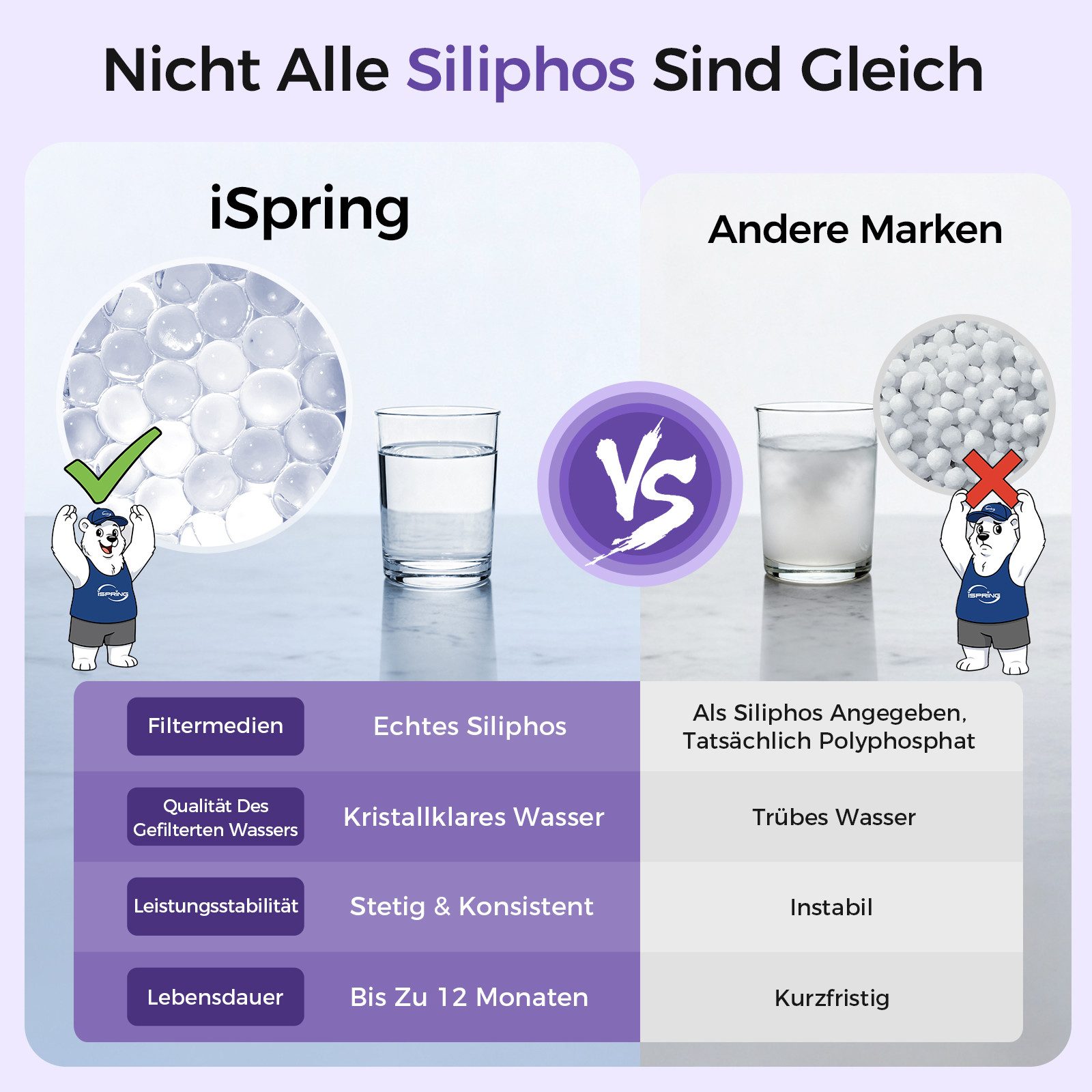 iSpring Wasserfilter WDS80K 10" x 4,5" mit Anti-Kalk-Technologie für 300.000 Liter