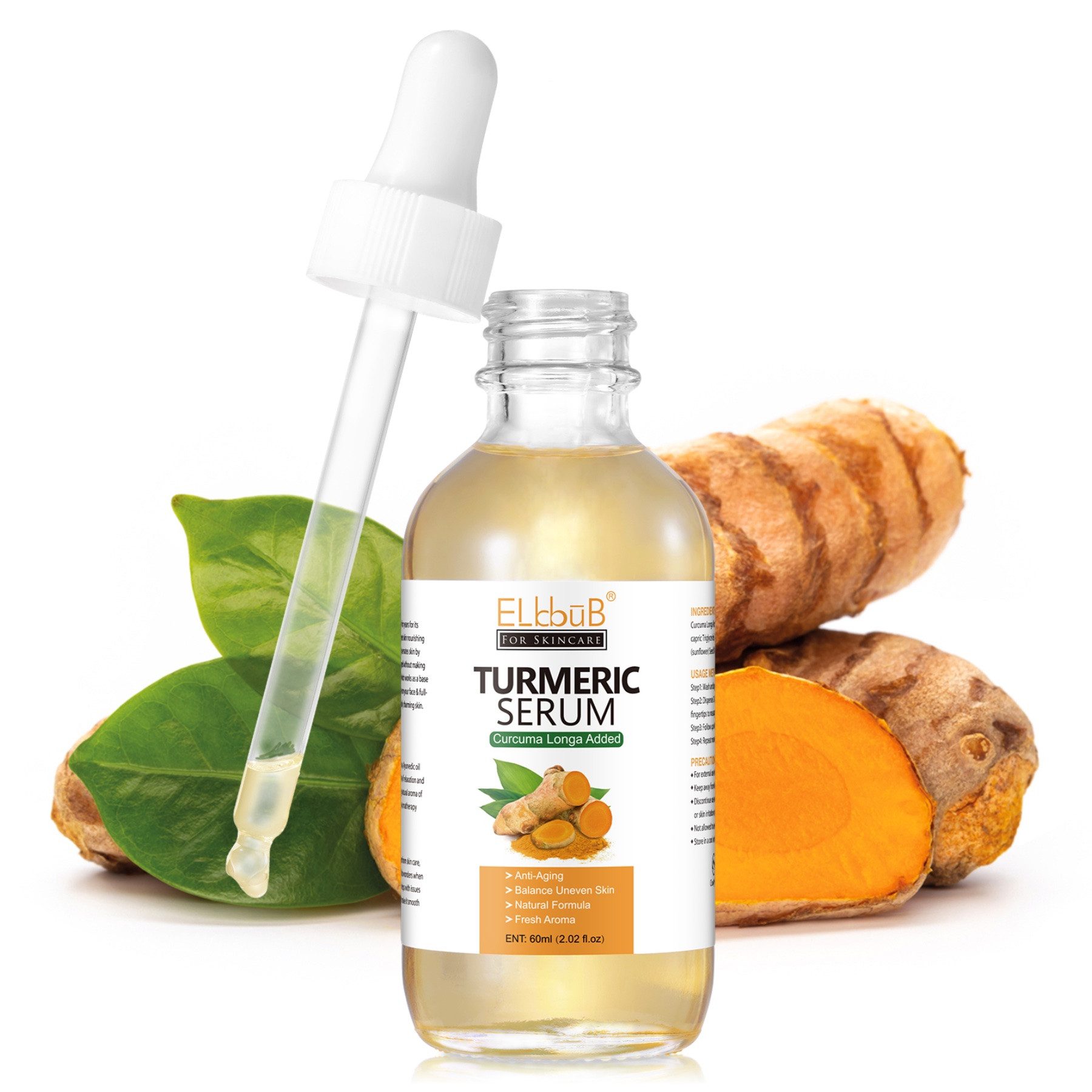 P-Beauty Cosmetic Accessories Gesichtsserum Kurkuma Serum Hyperpigmentation Pigmentflecken Entferner Bio Vegan, 1-tlg.