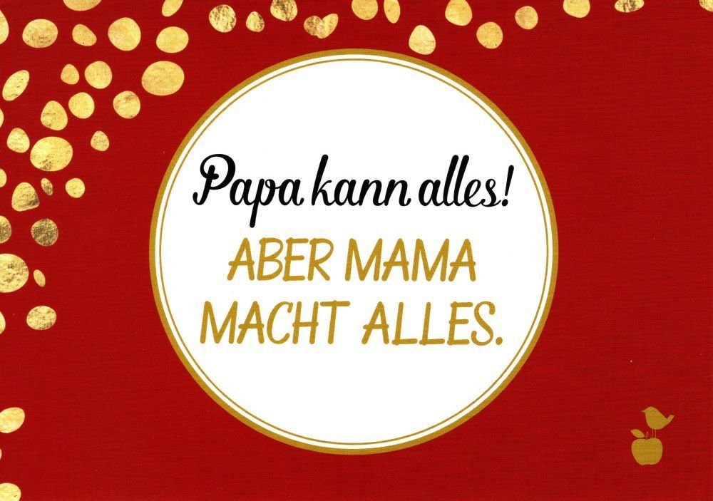Postkarte "Papa kann alles! Aber Mama macht alles."