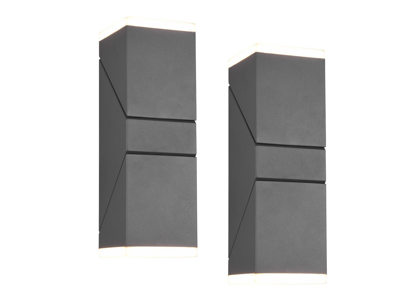 TRIO Leuchten LED Außen-Wandleuchte, LED fest integriert, warmweiß, 2er-SET günstig online kaufen