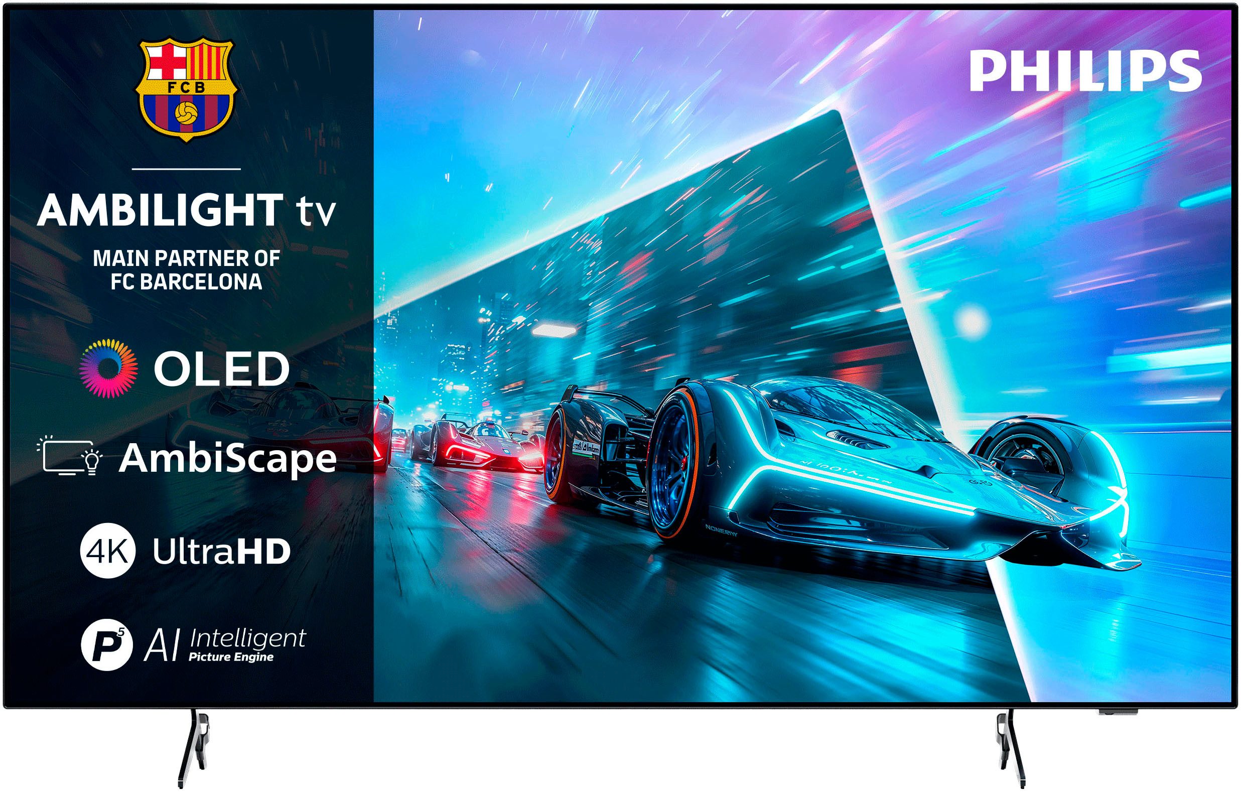 Philips 65OLED761/12 OLED-Fernseher (164 cm/55 Zoll, 4K Ultra HD, Smart-TV)