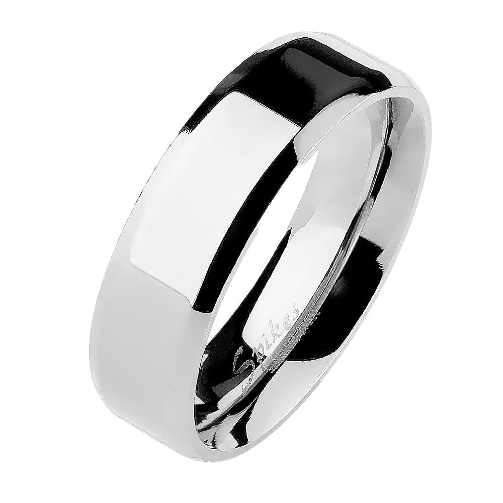 Taffstyle Fingerring Herren & Damen Ring Edelstahl silbern Größe 49 (15.6) Breit 4mm (Trauring Hochzeitsring), Herrenring Damenring Freundschaftsring Paarring Partnerring Ehering