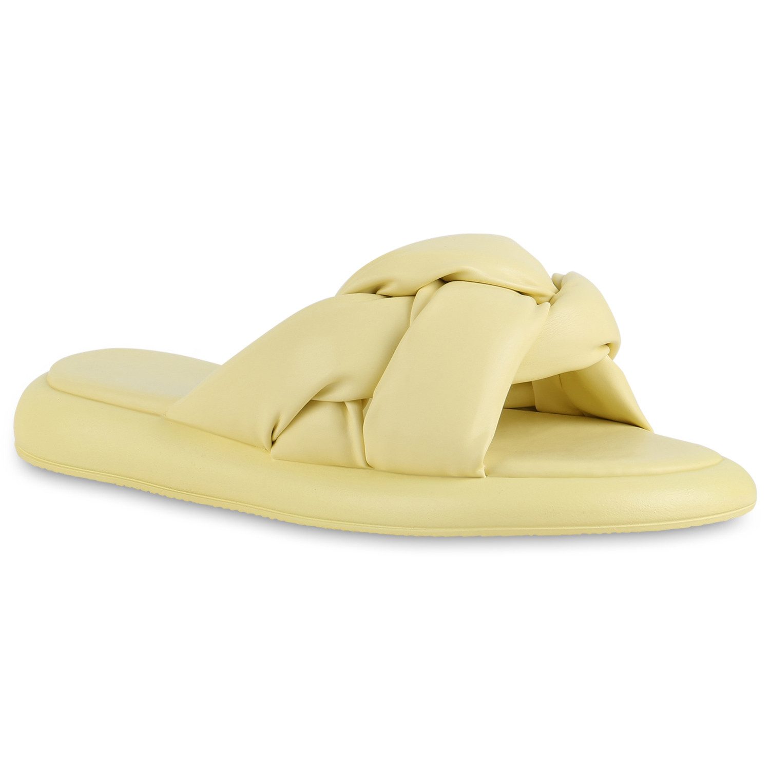 VAN HILL 839052 Sandalette Damen Сандалети Pantoletten Plateau Leder-Optik Basic