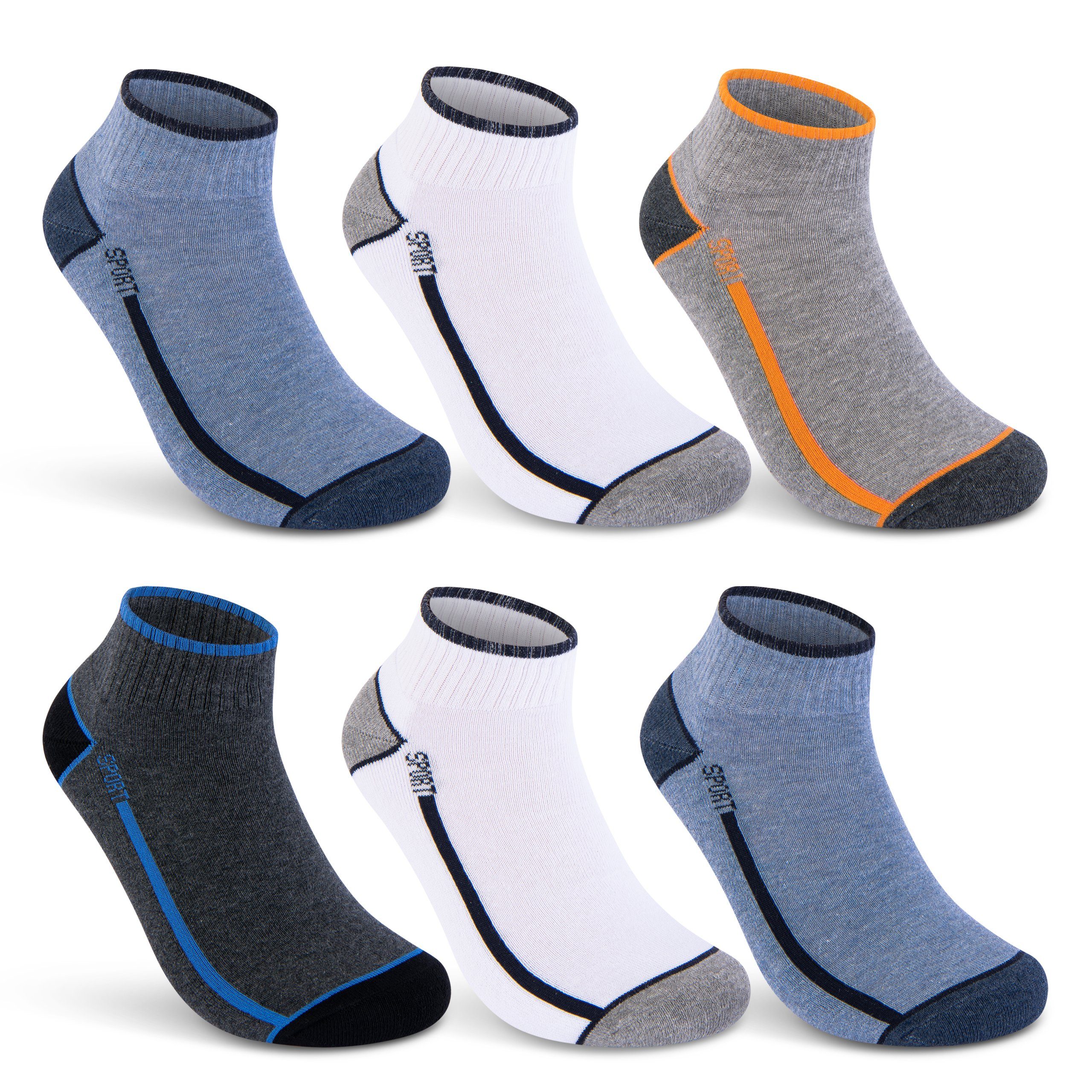 Socken & Baumwolle 39-42) Herren Frotteesohle 12 oder Sneakersocken 16215/18 Sportsocken SPORT - WP 6 Damen Paar 1621518 mit (6-Paar, sockenkauf24