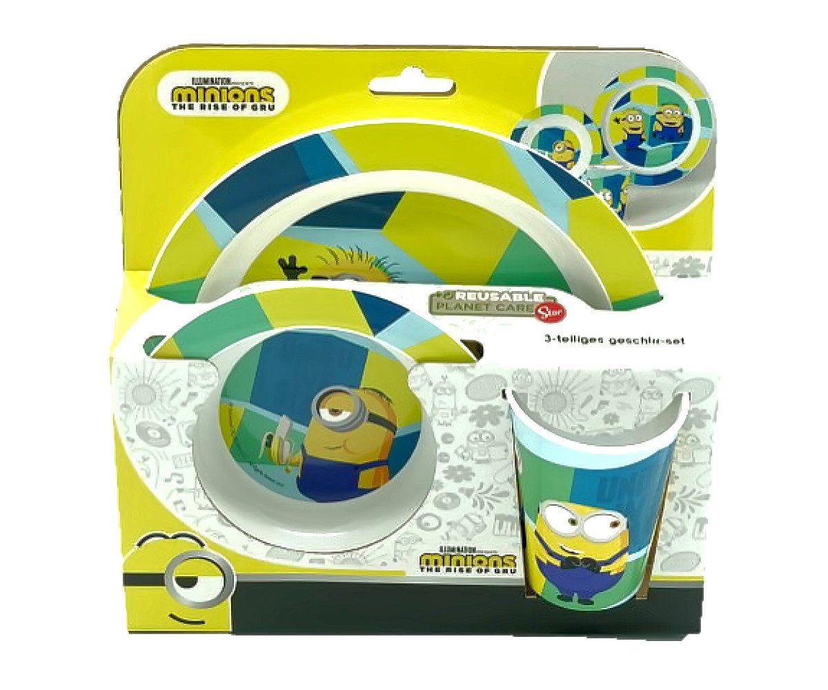 3er Minions Kindergeschirr-Set Kinder Kindergeschirr Geschirr Set Stor