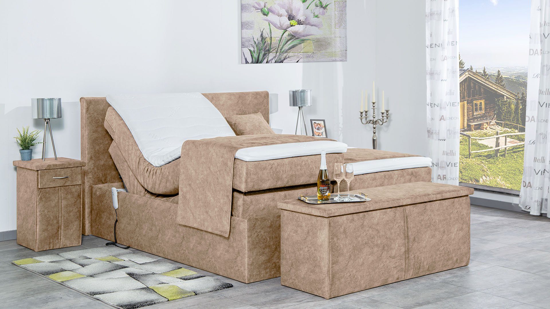 Meisterbetten Boxspringbett Nado (mit Motor, 7-Zonen günstig online kaufen