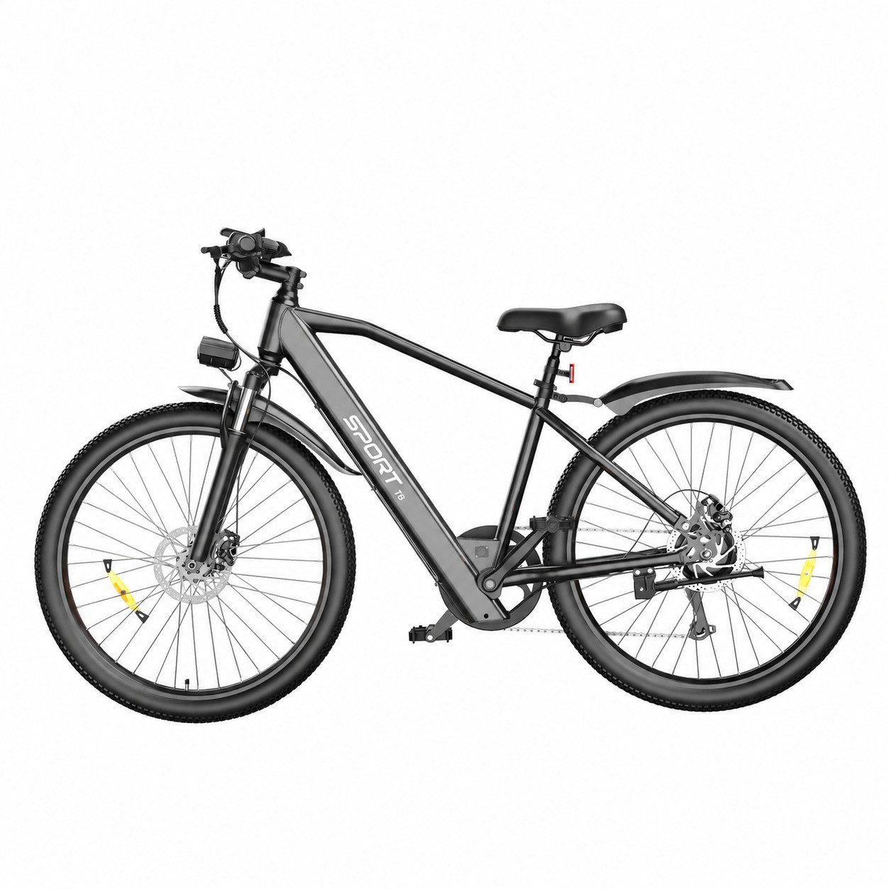 PixelPilot E-Bike Cityrad 26'' Elektrofahrrad 48V 13/8Ah Akku, Shimano 7-Gang, Abnehmbarer Korb, 7 Gang, Nabenmotor, 624 Wh, (Packung)