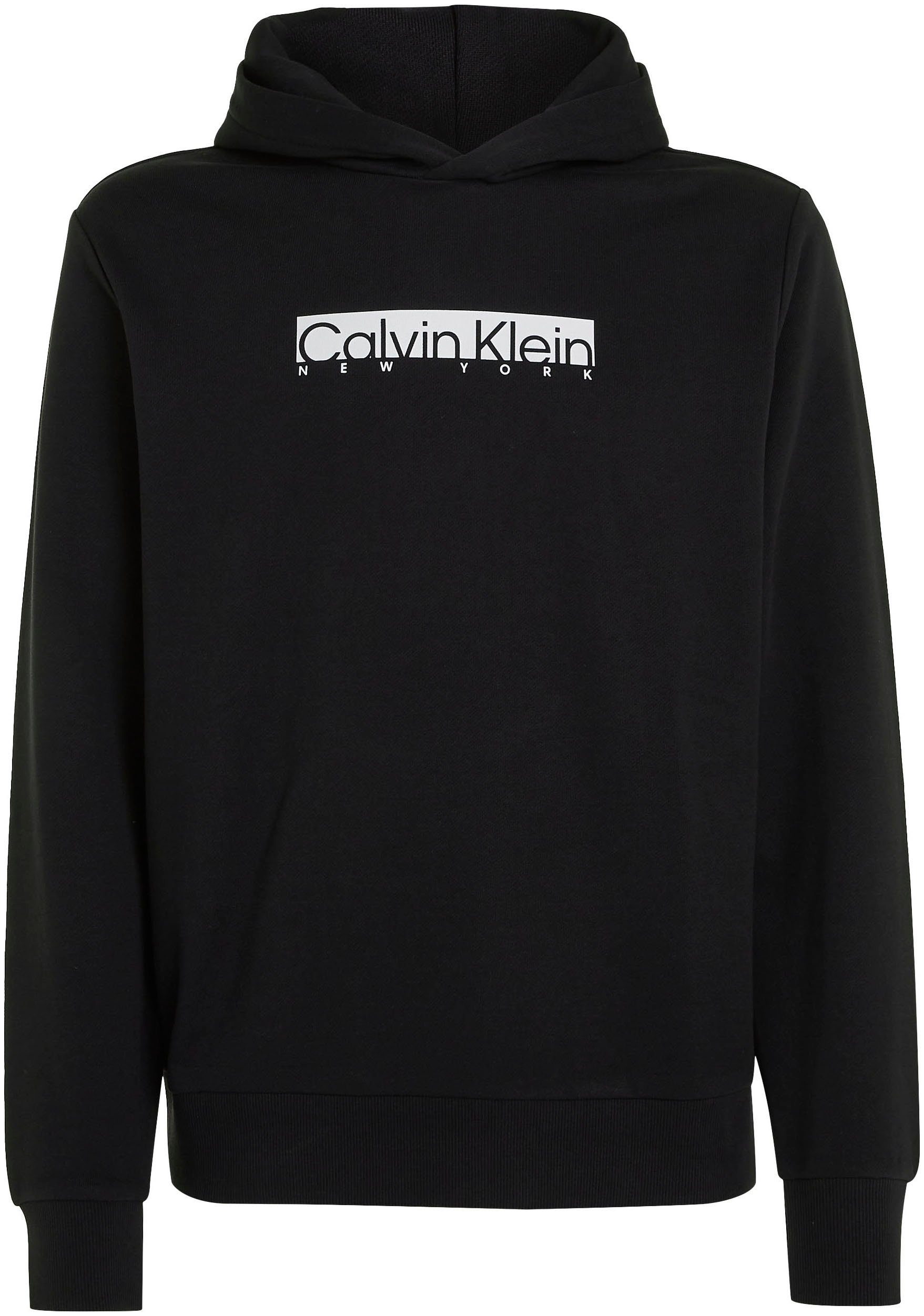 Print CK New Klein Calvin York schwarz Kapuzensweatshirt mit