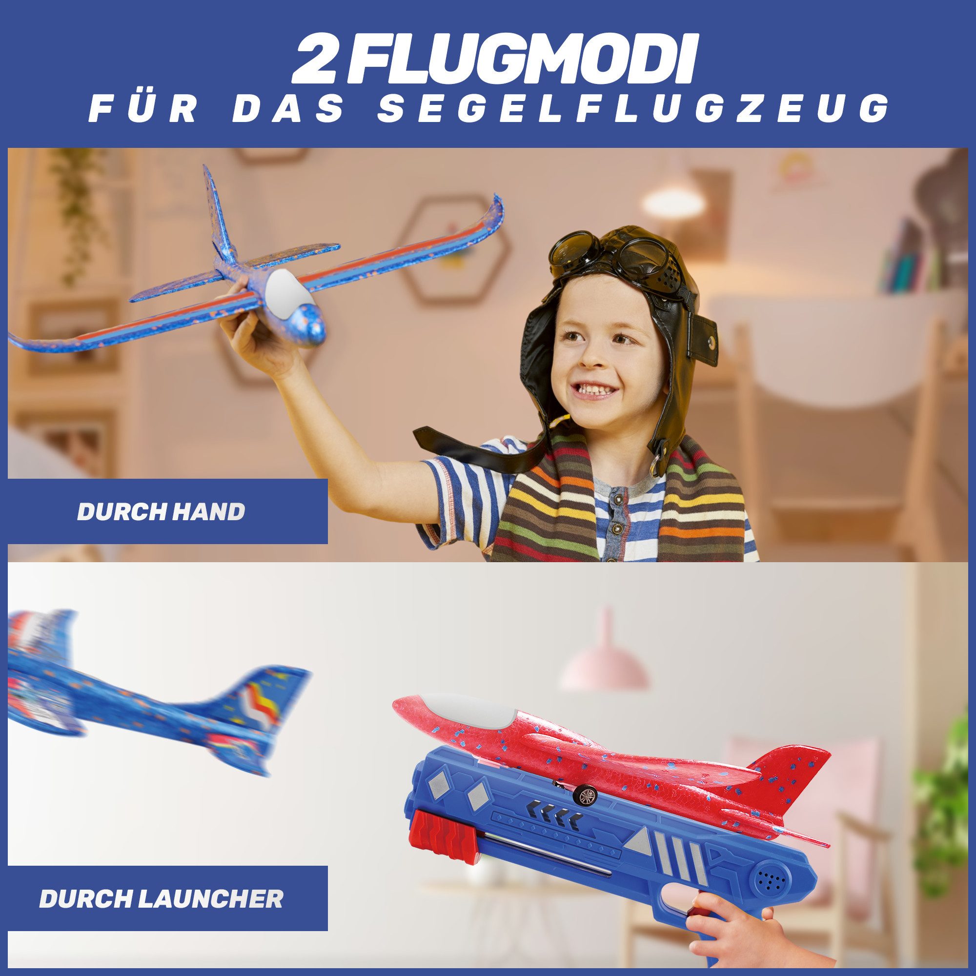 Bogenkönig Spielzeug-Flugzeug mit 3 Flugzeugen Launcher