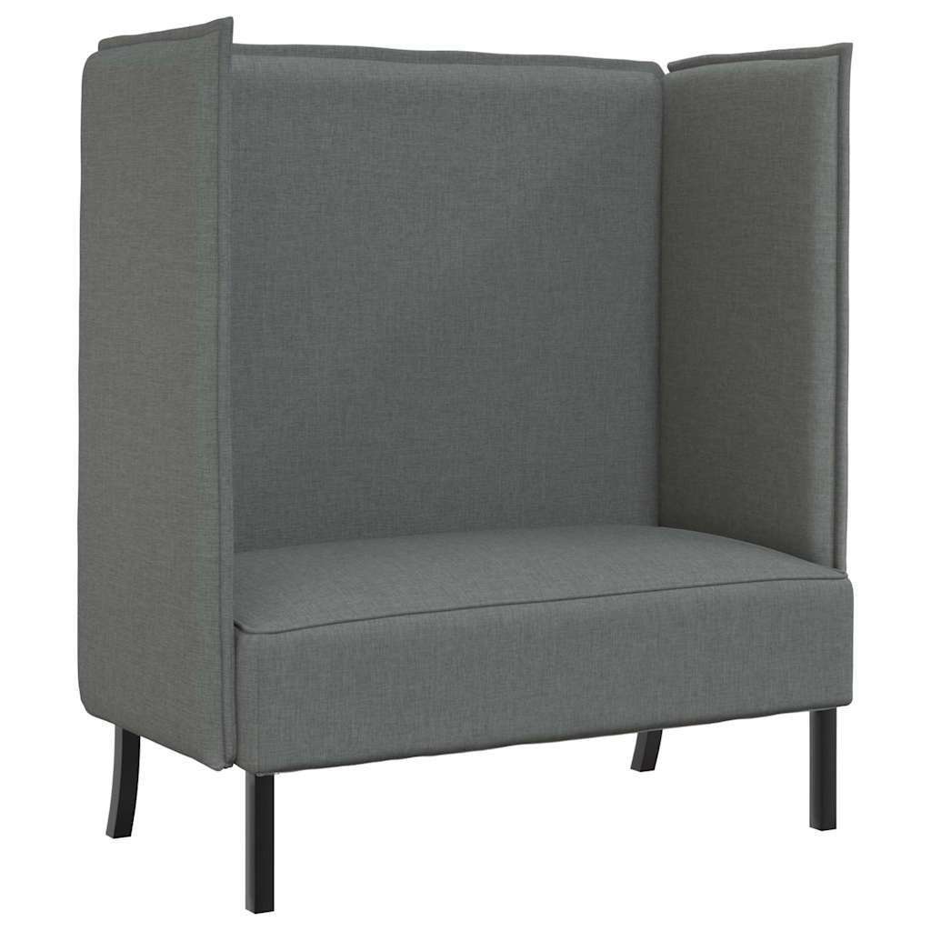 vidaXL Sofa Hoher Rücken Sofa Dunkelgrau 109 x 56 x 121 cm Stoff, 1 Teile günstig online kaufen