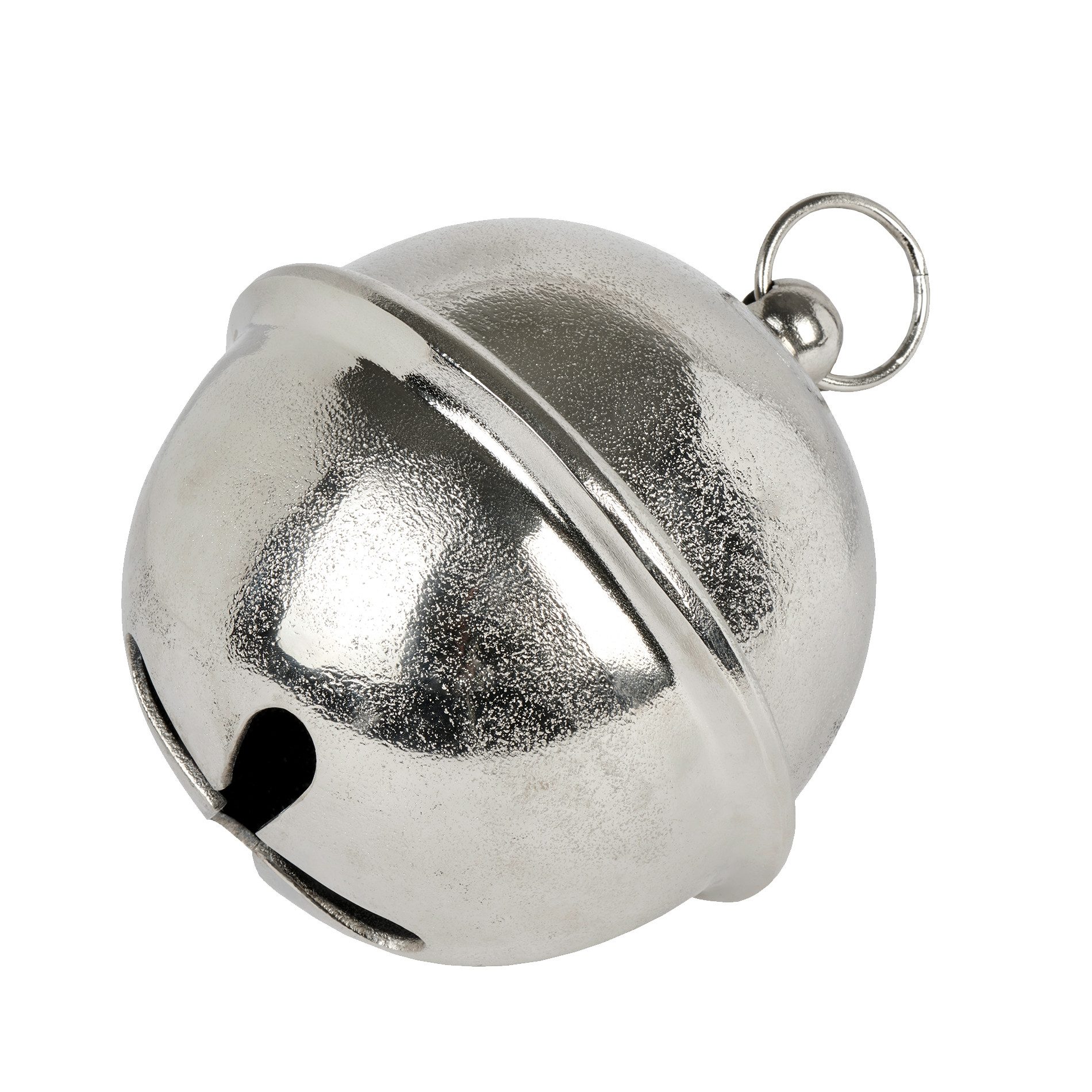 Lambert Weihnachtsszene Sonido Deko-Objekt GlockeAluminium, nickel glänzend D 13 cm