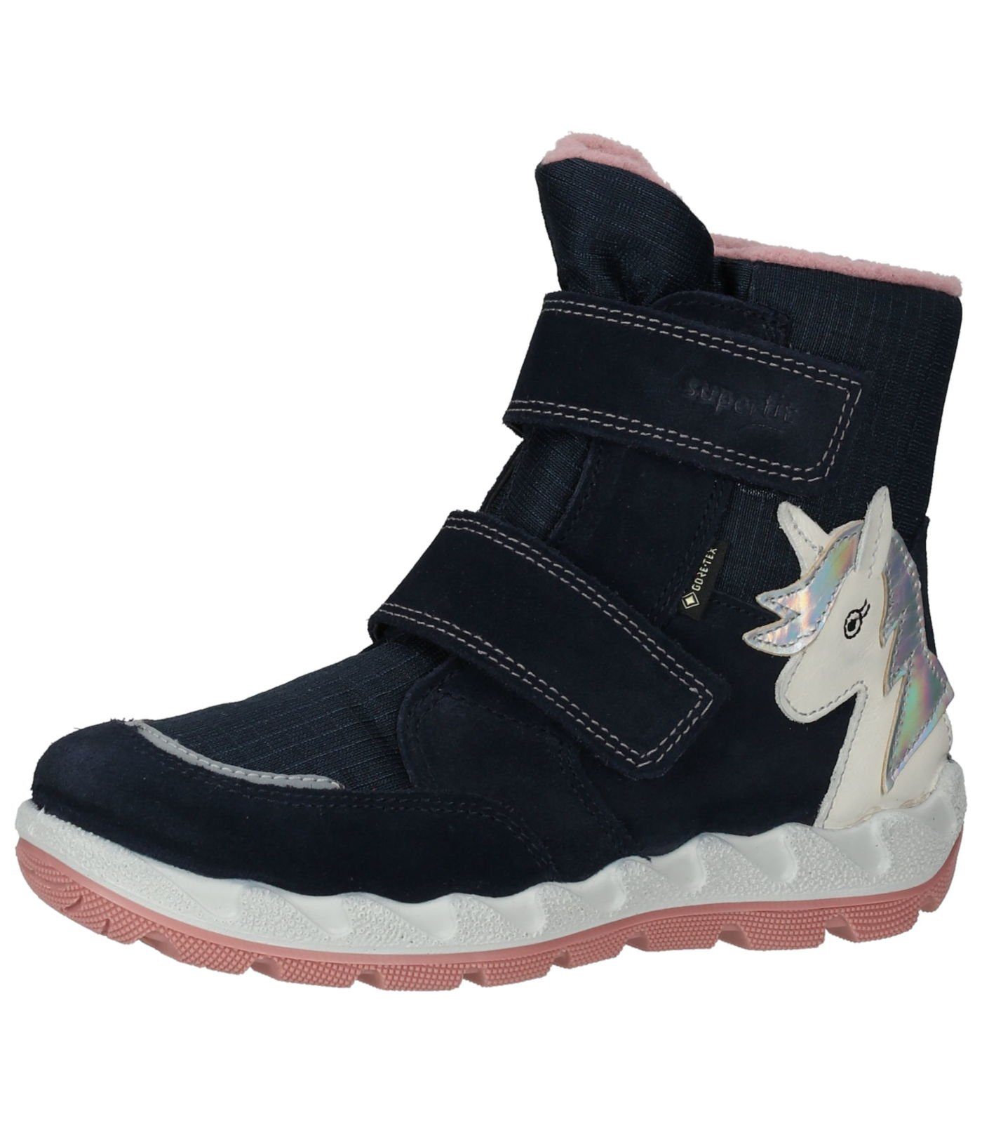 Superfit ICEBIRD WMS: Weit Winterboots Snowboots, Winterstiefel, Klettstiefel mit Einhorn Motiv