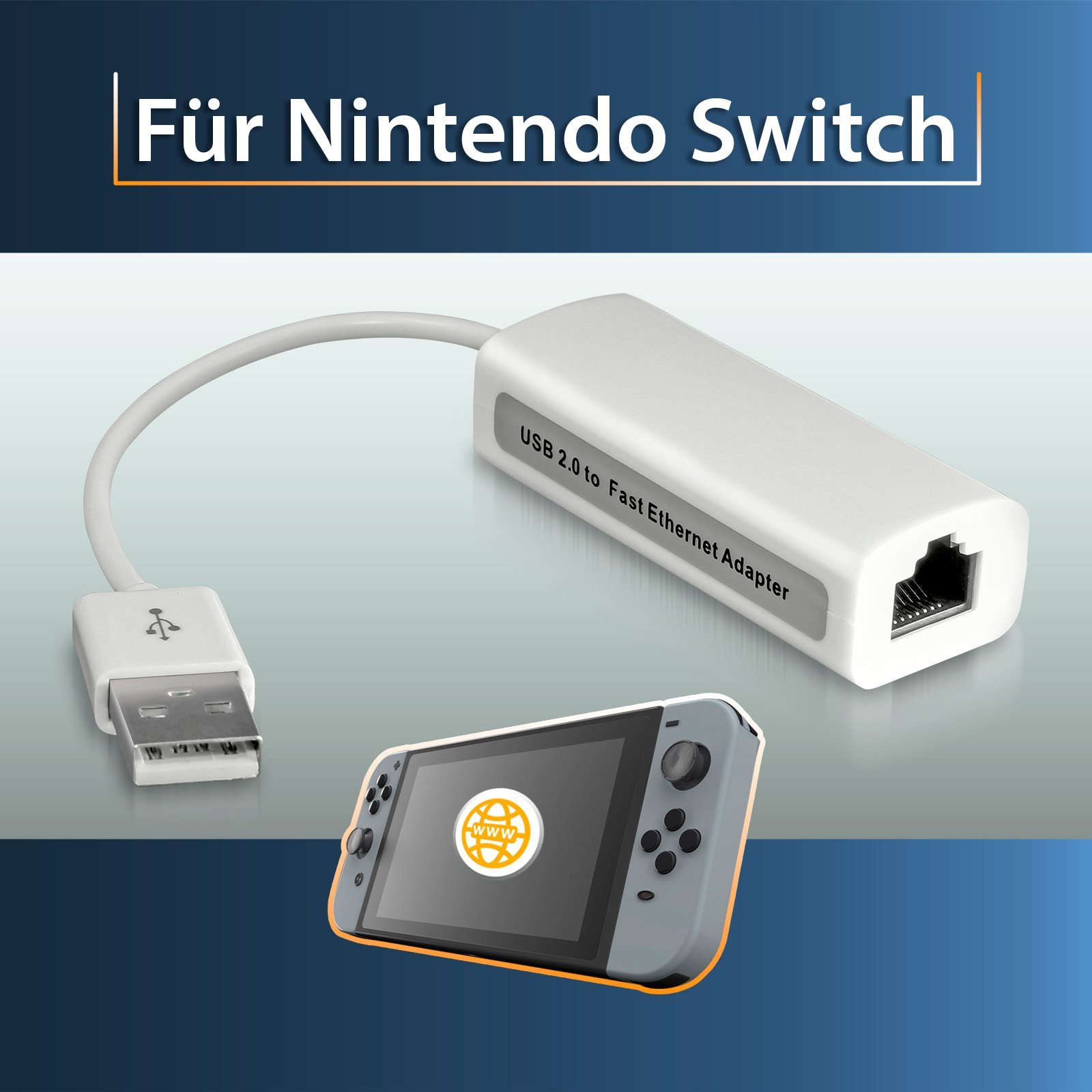 EAXUS LAN Adapter fur Nintendo Switch Ethernet Adapter Netzwerk Adapter Standard USB Extrem Schnell Dank USB 3.0 Gigabit
