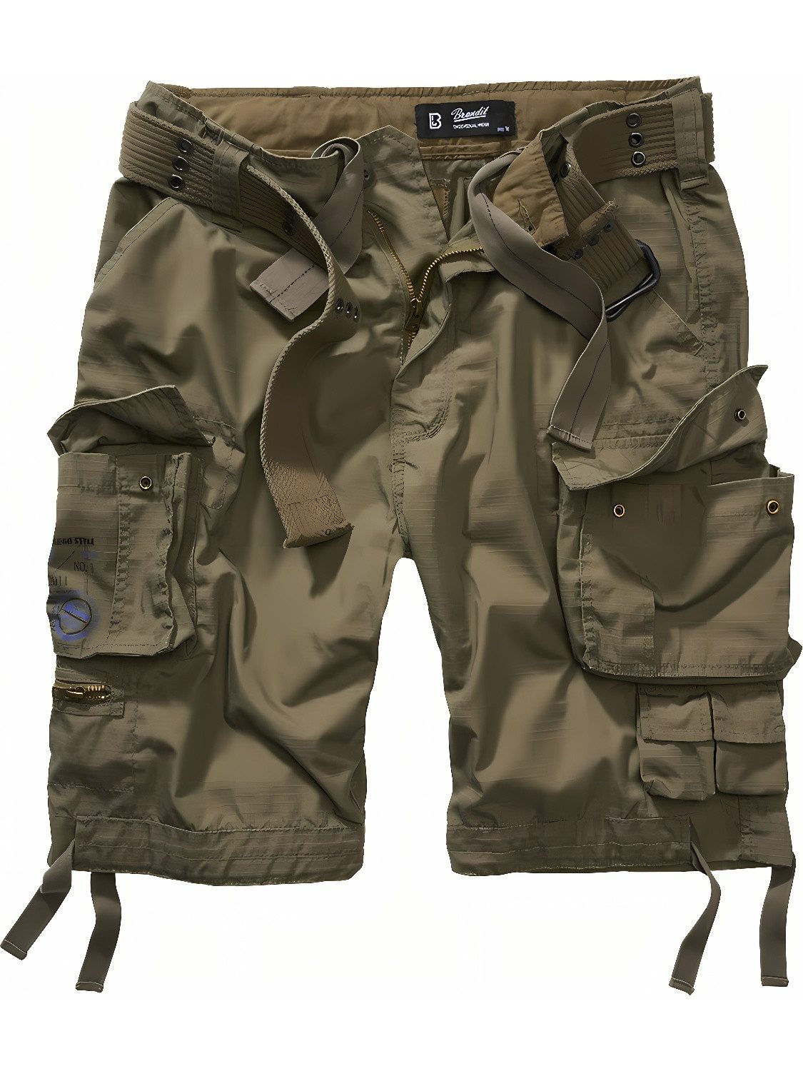 Brandit Shorts Savage Ripstop Shorts Beintaschen und zwei aufgesetzte Minipockets, integrierter Gürtel