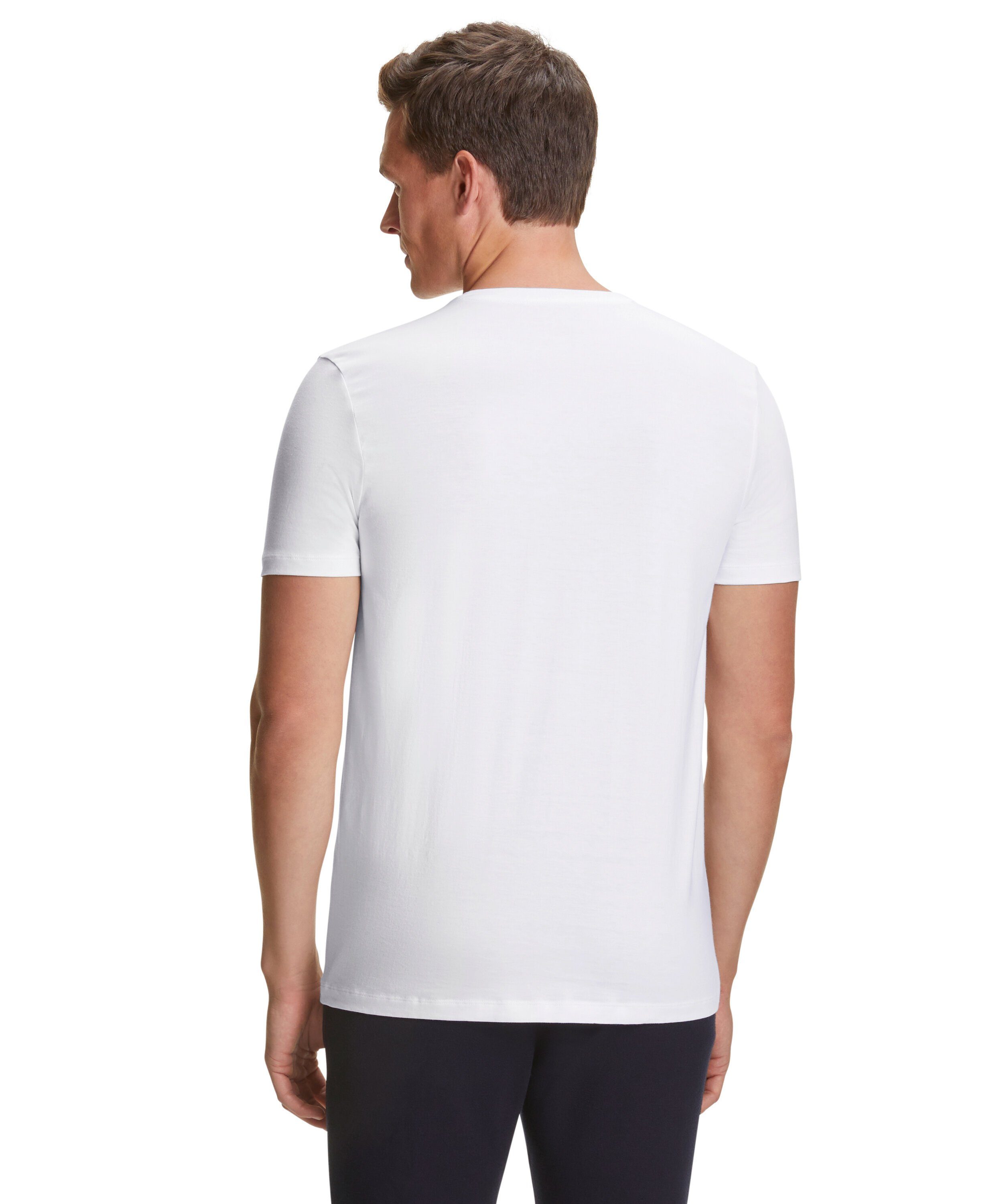 T-Shirt aus FALKE ägyptischer Baumwolle 2-Pack feiner white (2000) (1-tlg)