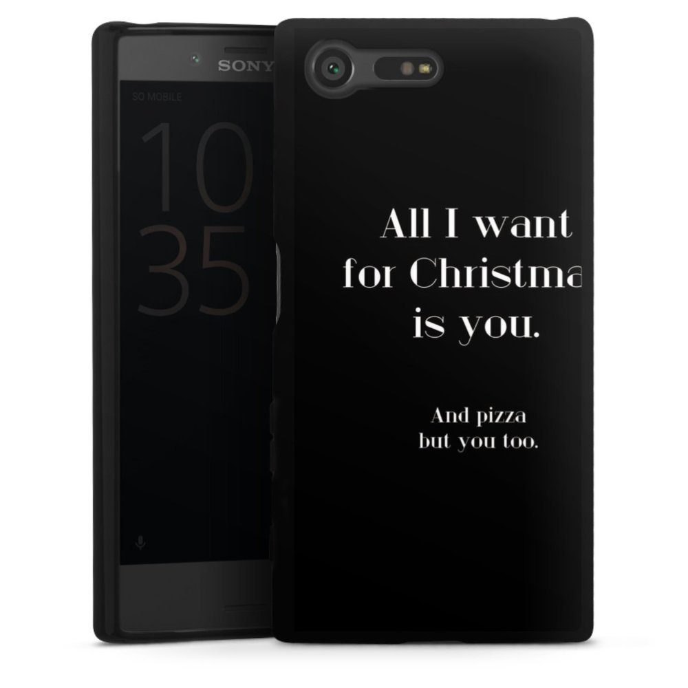 DeinDesign Handyhülle All I want for Christmas - Pizza!, Hülle Pizza Sprüche Weihnachten