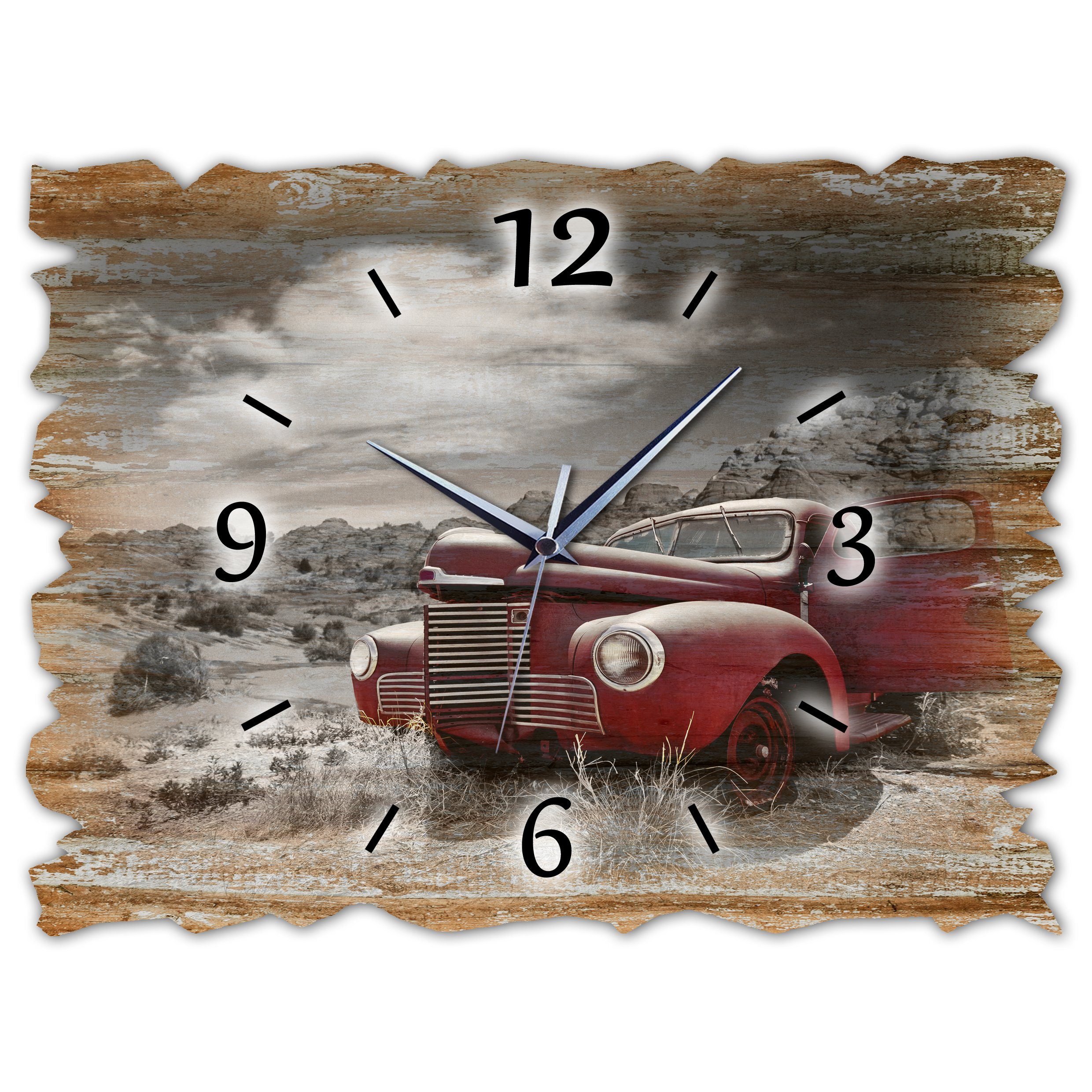 Bilder-Manufaktur Wanduhr H3a-10235 (BM, Funkuhr oder Quarzuhr, kein Ticken, lautlos, geräuschlos, gross)