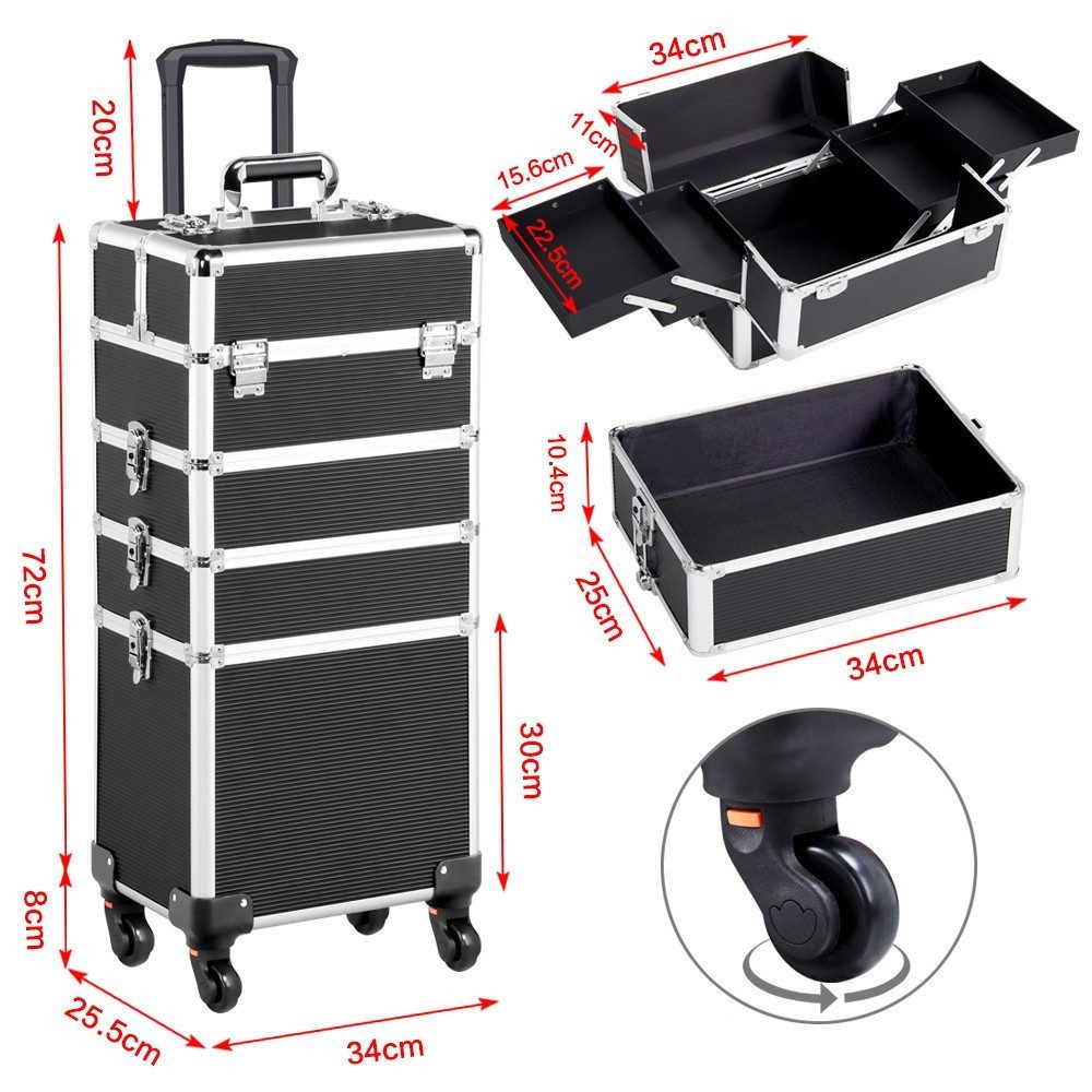 Yaheetech Kosmetikkoffer, Friseurkoffer Schminkkoffer Beauty Case