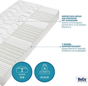 Komfortschaummatratze Meria Deluxe, Beco, 20 cm hoch, von Kunden empfohlen und "SEHR GUT" bewertet*