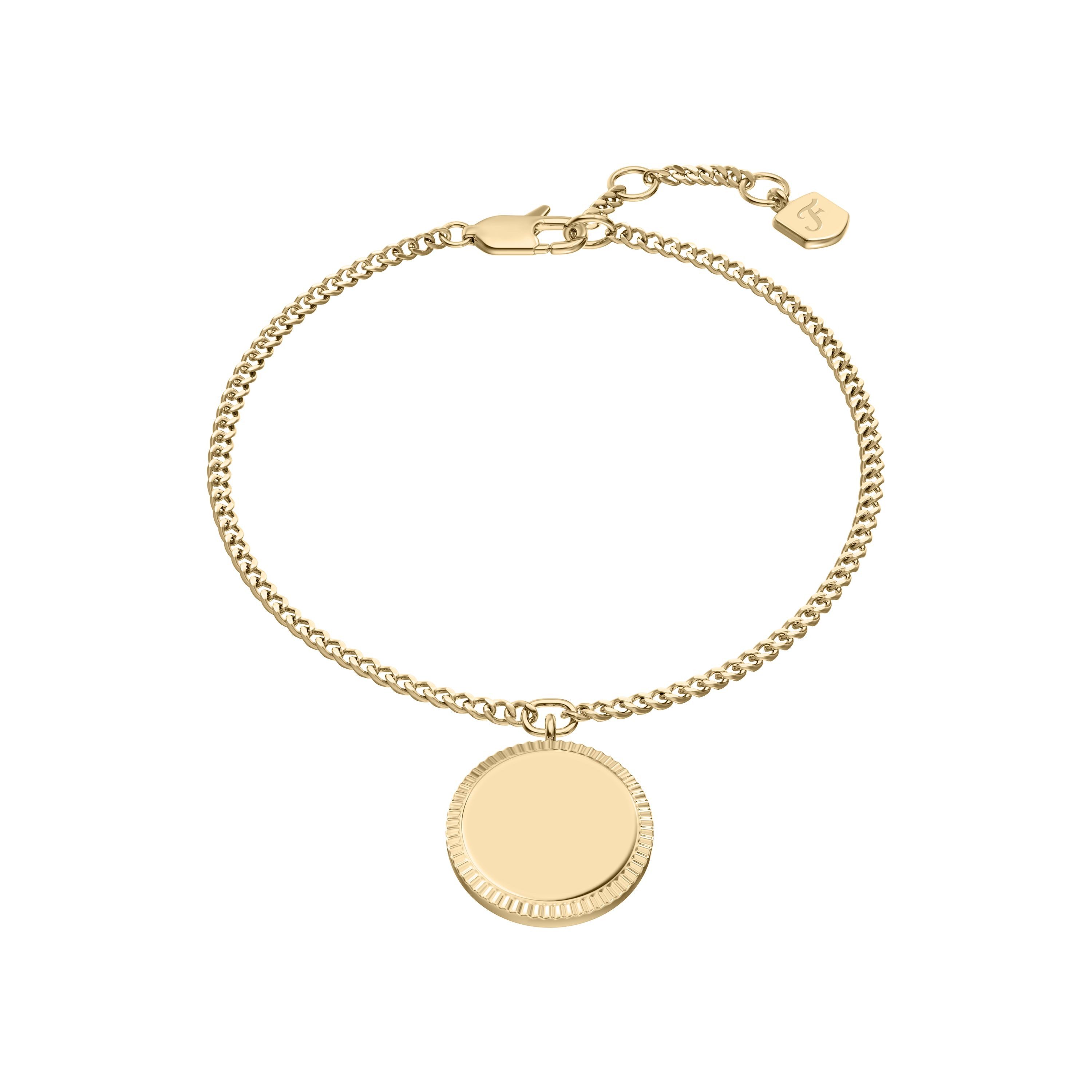 Fossil Armband Schmuck Geschenk Edelstahl Armschmuck Kreis Scheibe Ellis