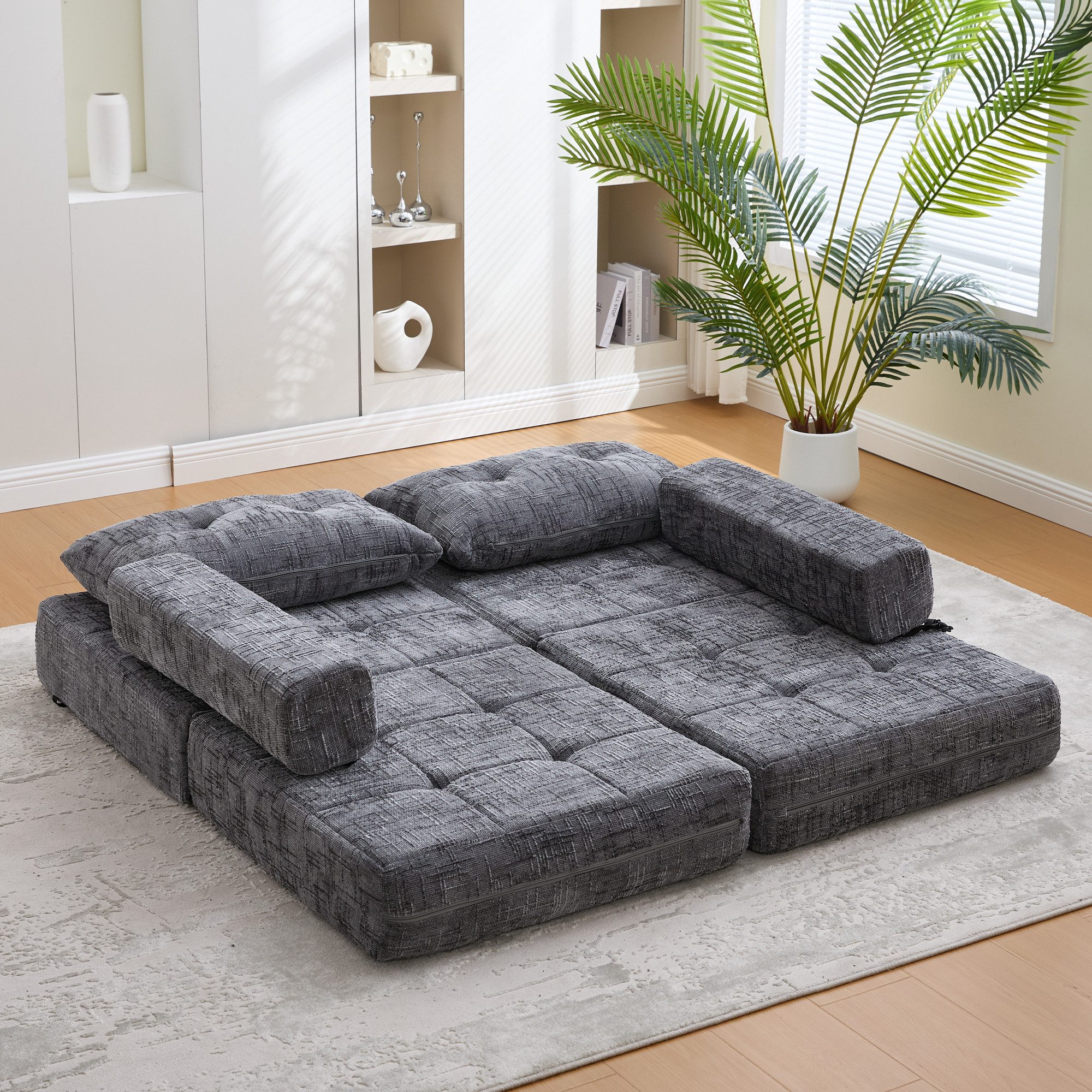 HAUSS SPOLE Sofa mit Schlaffunktion,Klappsofa mit Kissen,Tagesbett mit Rück günstig online kaufen