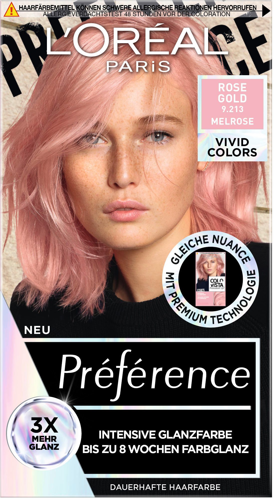 L'ORÉAL PARIS Coloration PRÈFÈRENCE VIVID COLORS, Packung