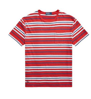 Ralph Lauren T-Shirt POLO RALPH LAUREN Gauze Striped Tee T-Shirt Shirt Custom Slim Fit Pure