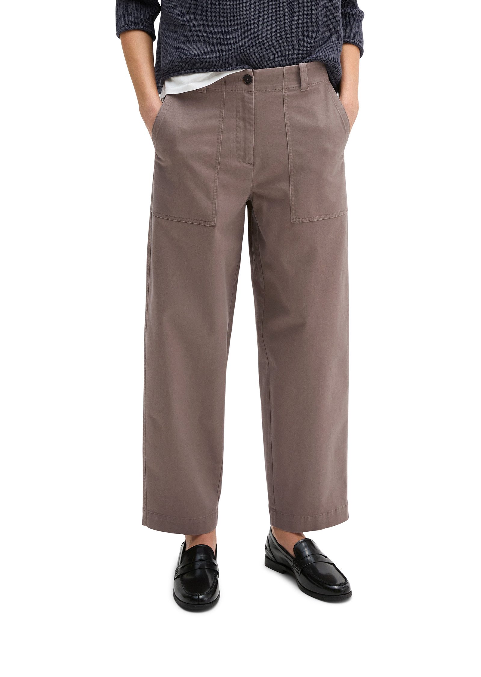 Marc O'Polo Stoffhose Barrel Pants aus Brushed Cotton Twill günstig online kaufen