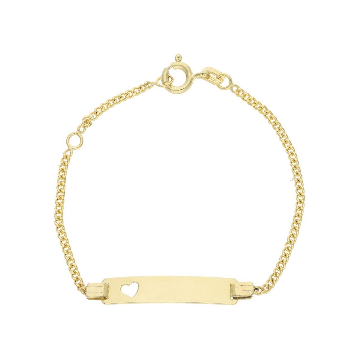 JuwelmaLux ID Armband JuwelmaLux ID Armband 333/000 (8 Karat) Gold mit Gravurplatte Herz JL4 (kein Set, 1-tlg., kein Set)