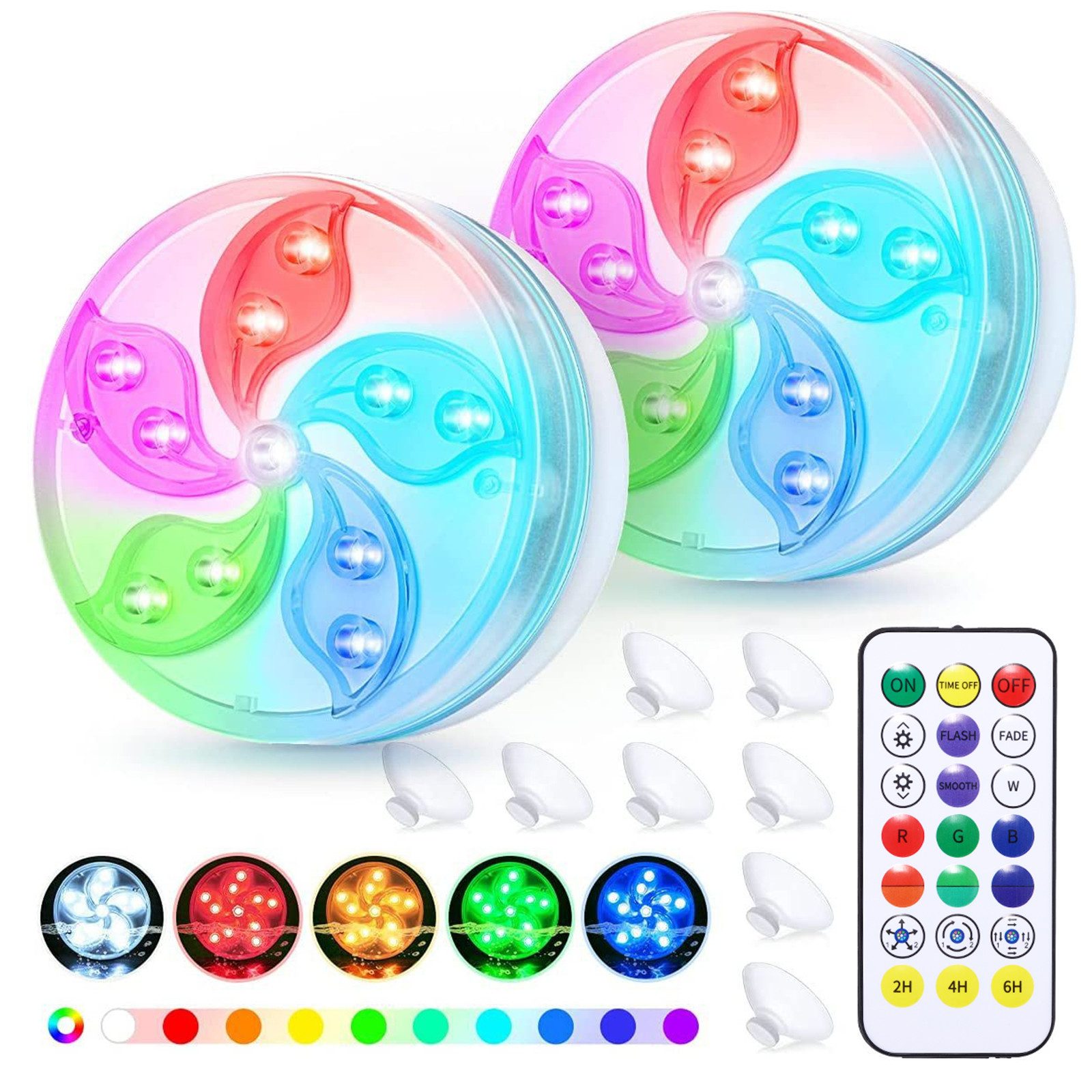 BlingBin Pool-Lampe 2 Stück LED Unterwasserlicht, günstig online kaufen