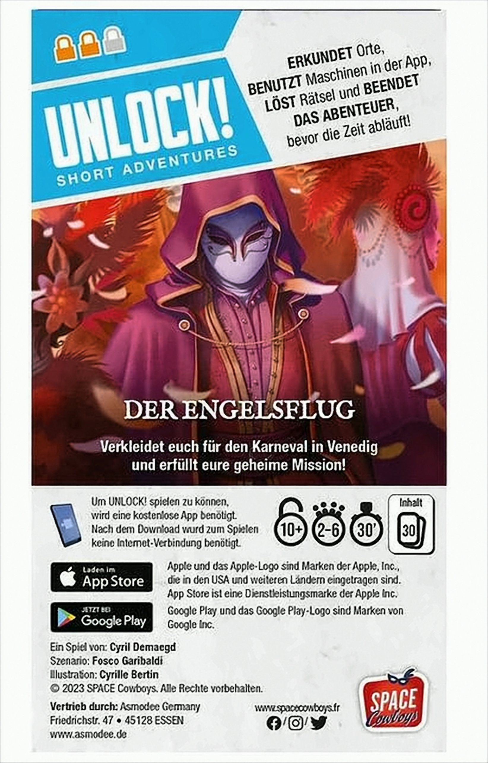 Asmodee Spiel Unlock! Short Adventures - Der Engelsflug