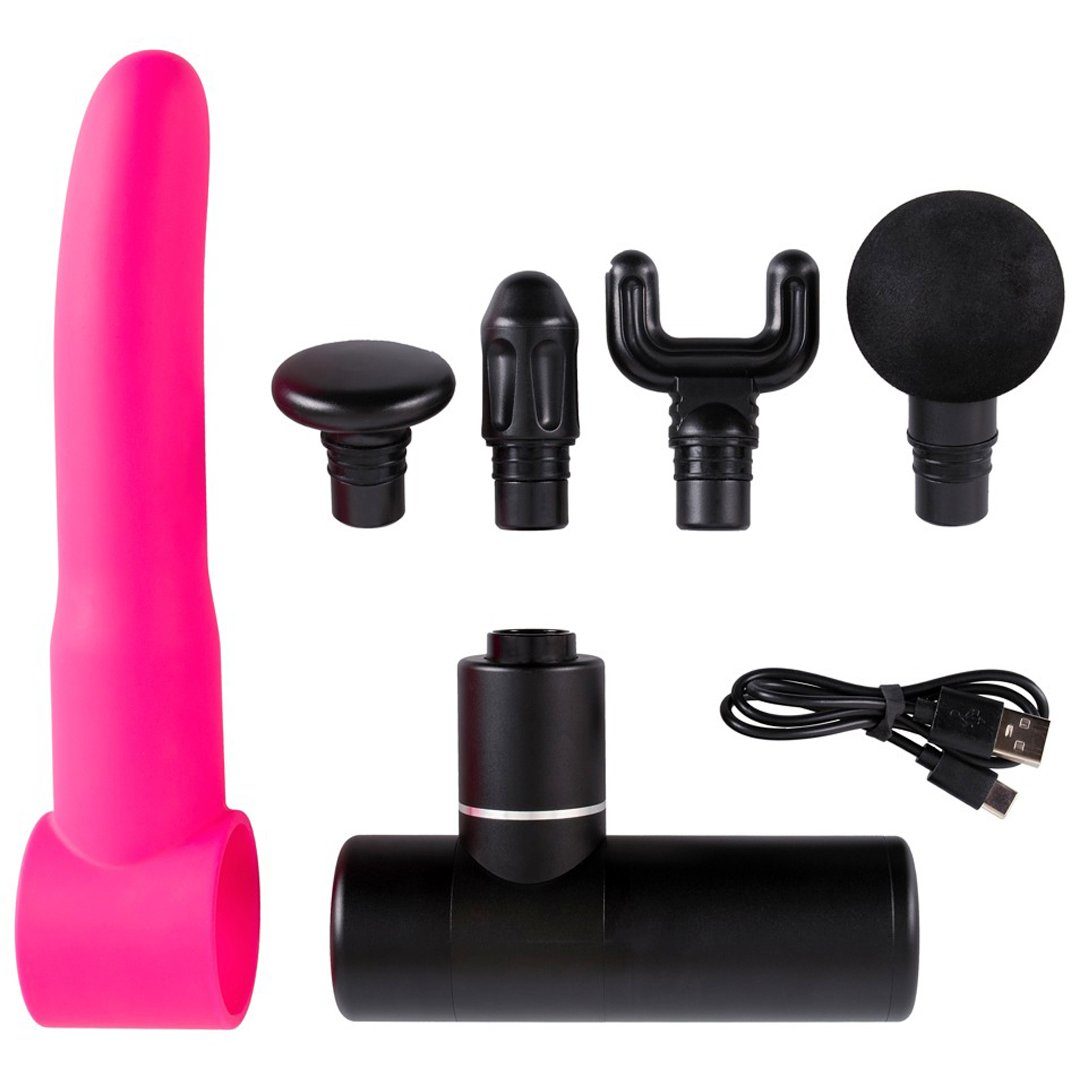 You2Toys Massagepistole Sex and Massage Gun Massagepistole mit viel Zubehör Bild Bild